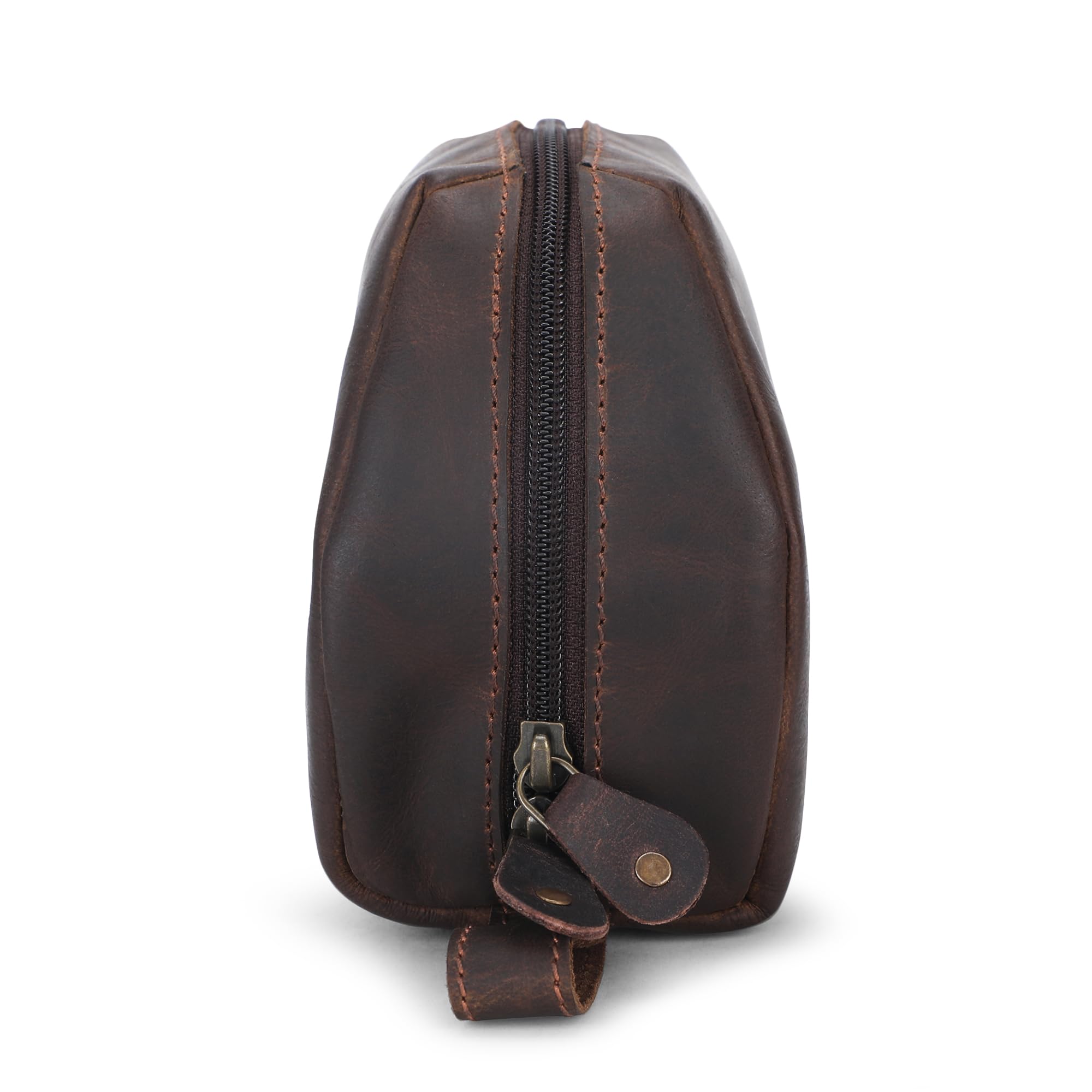 Reise-Make-up-Tasche aus Leder für Damen, Make-up-Tasche mit Pinselhaltern, Arbeitsplatten-Organizer, kleine Make-up-Tasche, Make-up-Aufbewahrung, professionelle Make-up-Kulturbeutel