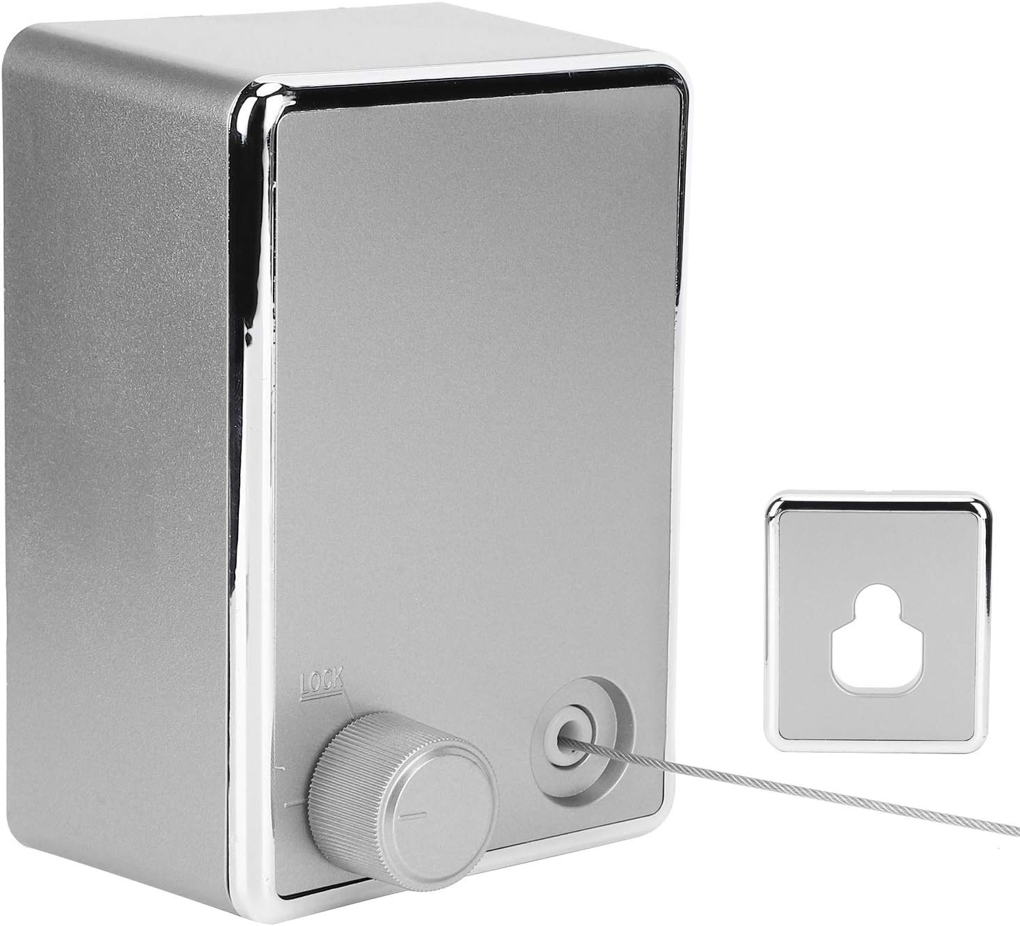 Cavo Stendibiancheria Retrattile In Acciaio - Regolabile Fino A 2,8m - Per Bagno E Lavanderia - Foto 5