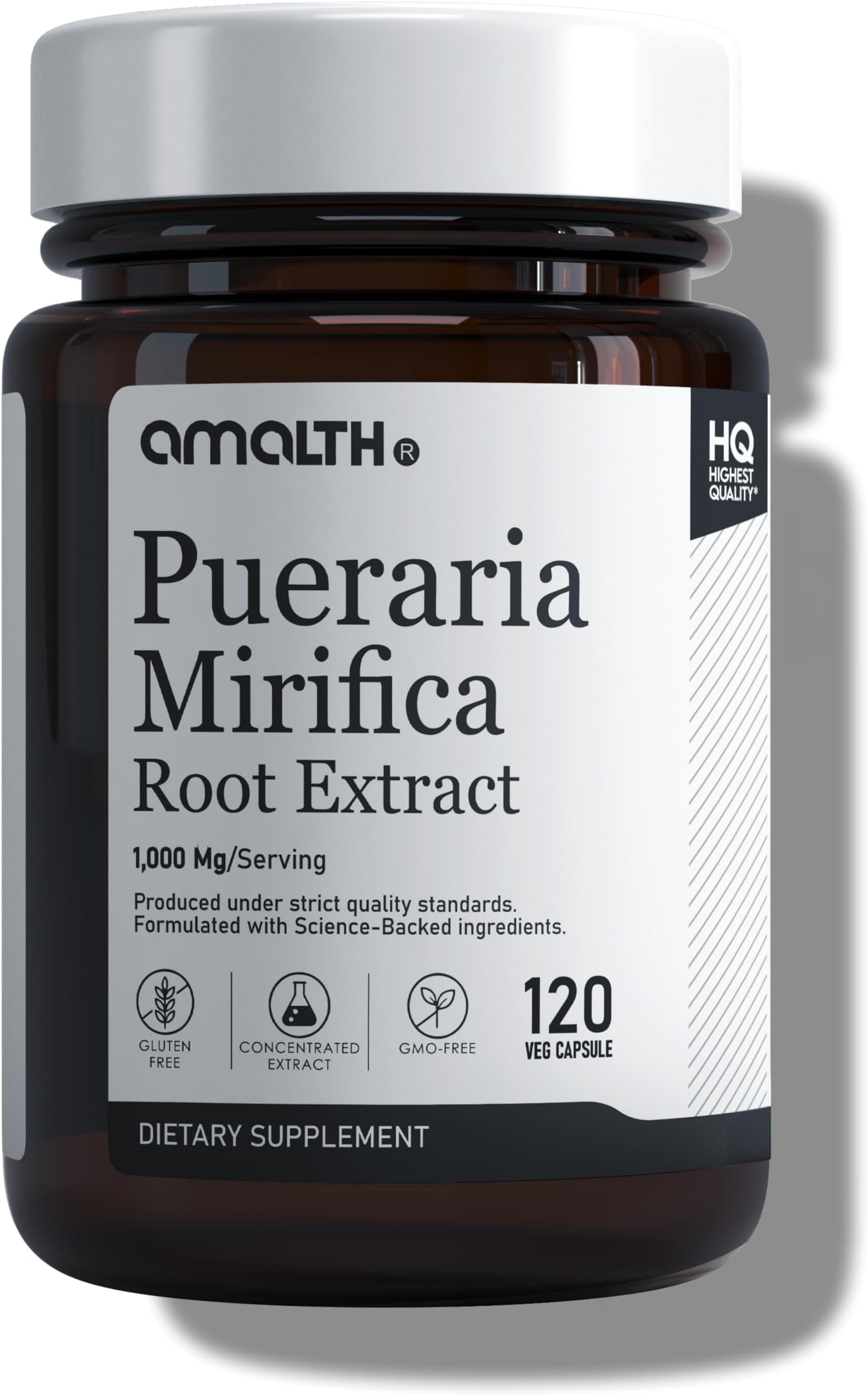 Amalth Pueraria Mirifica Extract 10000mg Strength-90 Veg Capsules Supports Women Wellness Naturally