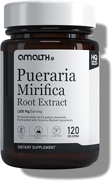 AMALTH Pueraria Mirifica Capsules 1000 mg 120 Capsules Estrogen Supplement for Women, Men and Transgender, Menopause Relief, Female Wellness Support Pills
