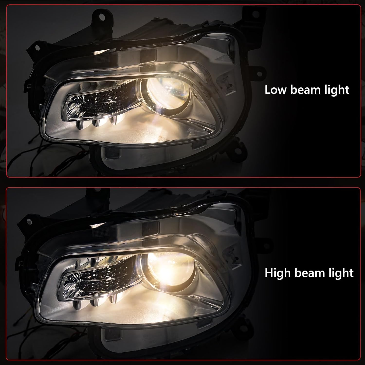 Huray Left Headlight Assembly for Jeep Cherokee 2014-2018 [Only for Halogen Type] [White] OE Head Lamp Replacement Driver Side