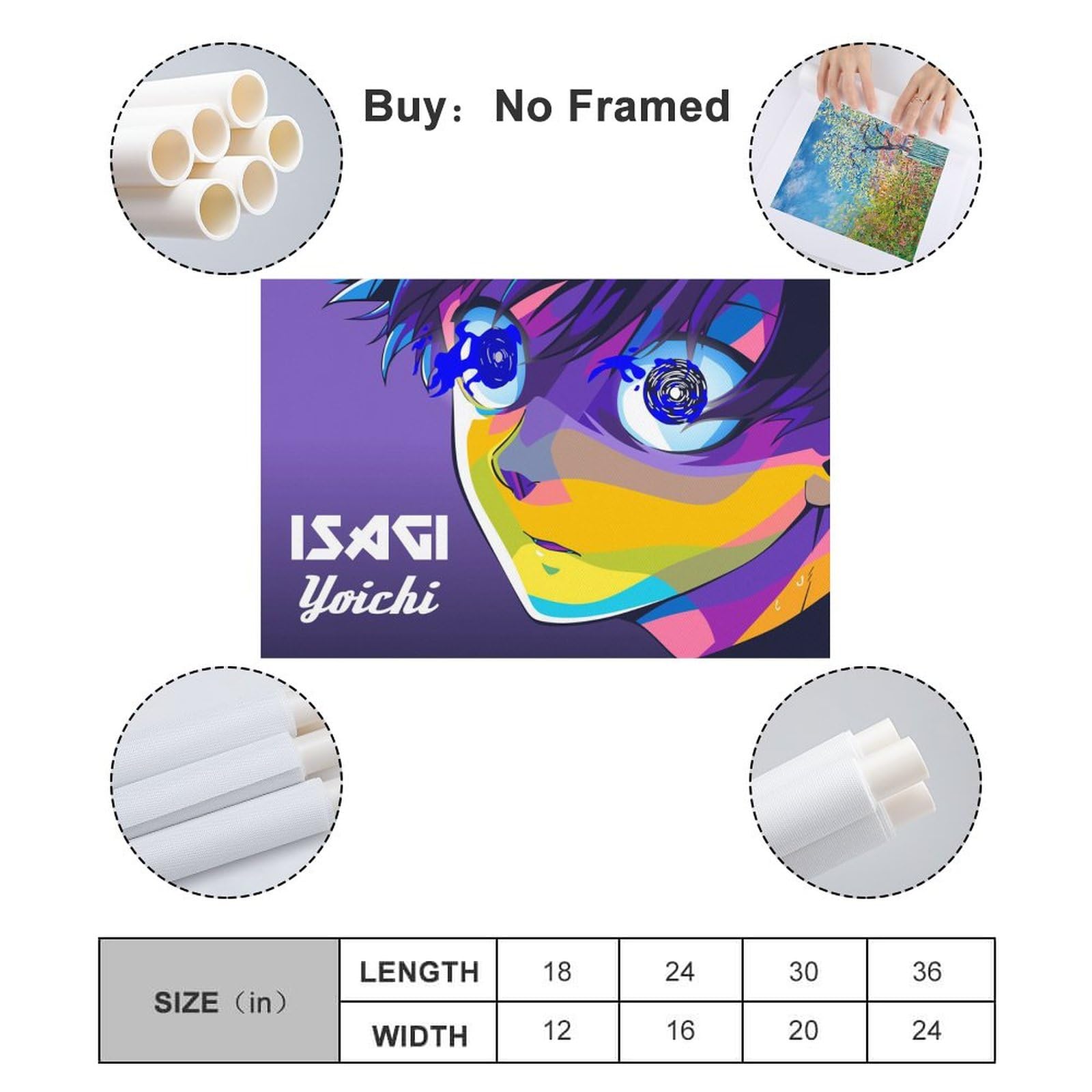 Amazon.co.jp: ブルーロックイサギポップアートアニメポスター1