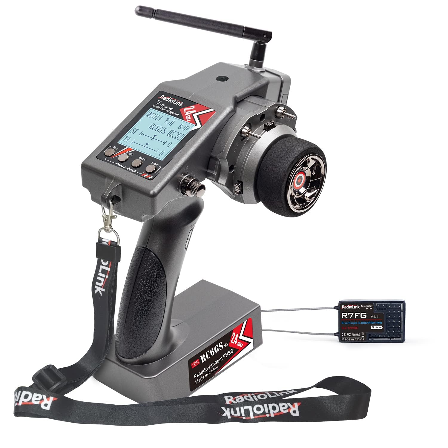 ラジコン　プロポ　RadioLink RC6GS V3 7ch受信機　クローラー Radiolink RC6GS-V3 7 Kanäle RC Fernsteuerung mit Empfänger R7FG