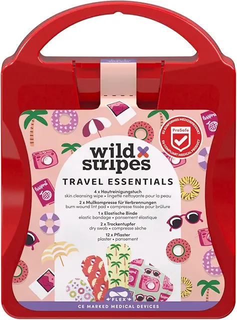 Kit di Pronto Soccorso Travel Wild Stripes - Kit da Viaggio Completo e Ipoallergenico