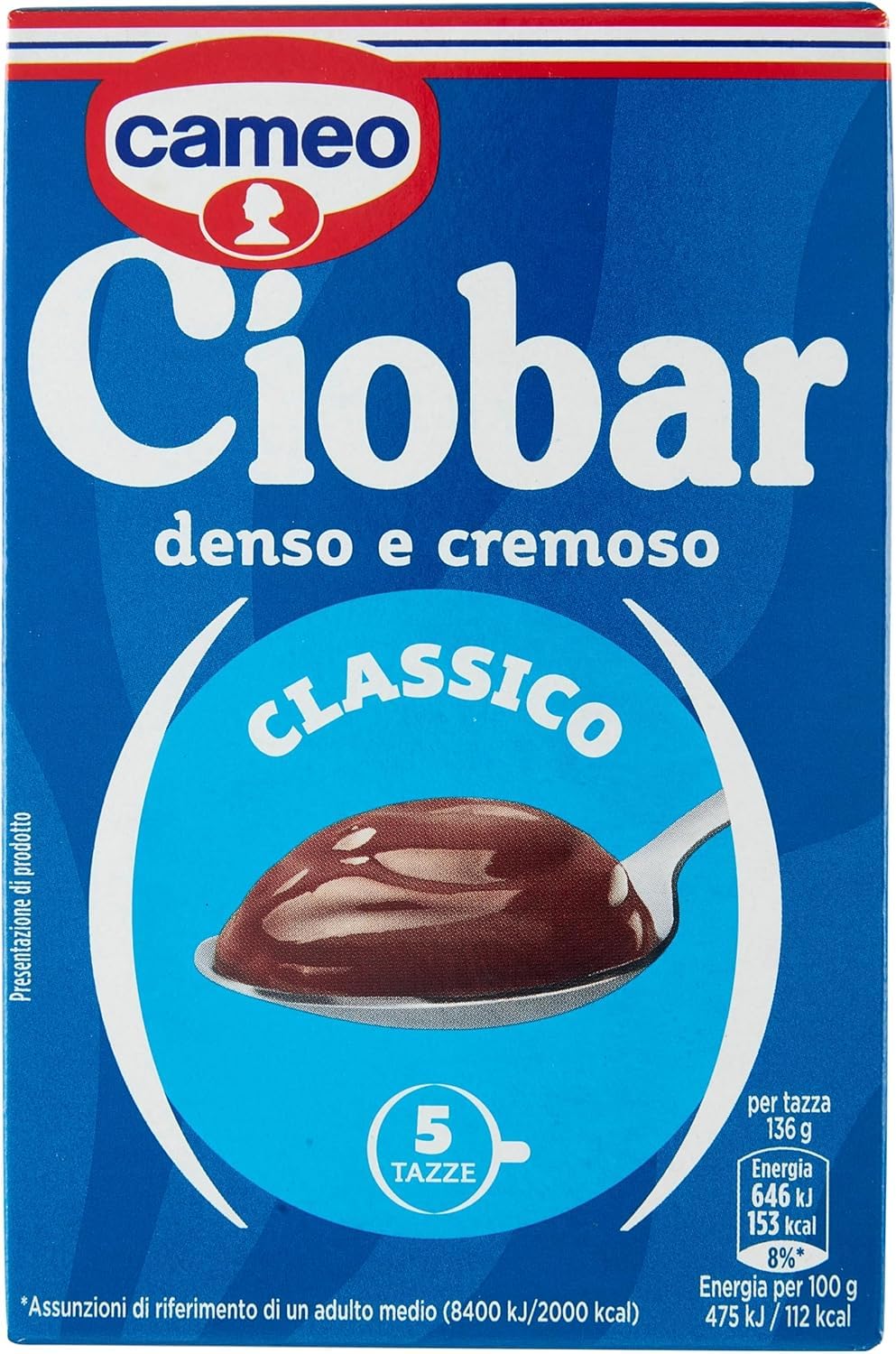 Cameo Ciobar Testpaket, chocolat chaud soluble Chocolat instantané, Istant hot chocolate, Adapté à la préparation végétalienne, 9x 125g, 3x 105g + Italian Gourmet polpa 400g
