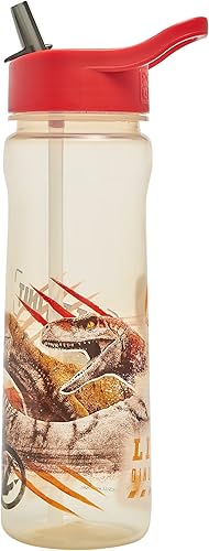 Miniatura 7 de Jurassic Park Jurassic World Dominion - Botellas de agua abatibles con popote para niños, 20.3 fl oz, producto oficial de Polar Gear - Botella de