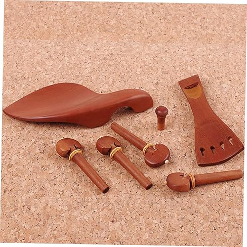 Miniatura 8 de SUPVOX 7 unidsset Violín Accesorios Un Accesorios Violín Go-partes Violín Tailpiece Violín Componentes Profesional Violín Tailpiece Madera Marrón