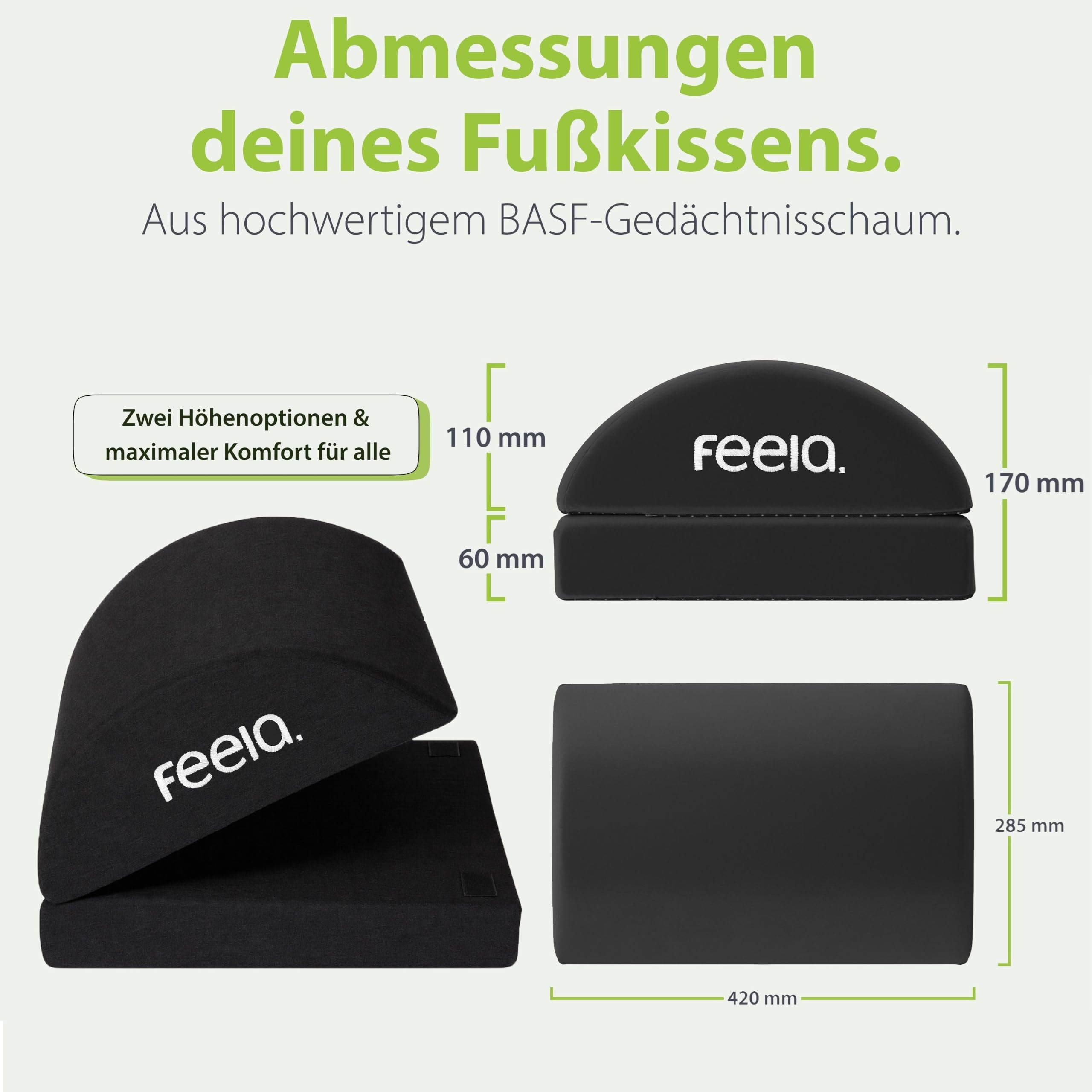 feela. Podnóżek na biurko [zwycięzca porównania] - ergonomiczny z wysokiej jakości rdzeniem z pianki i wbudowaną kieszenią grzewczą