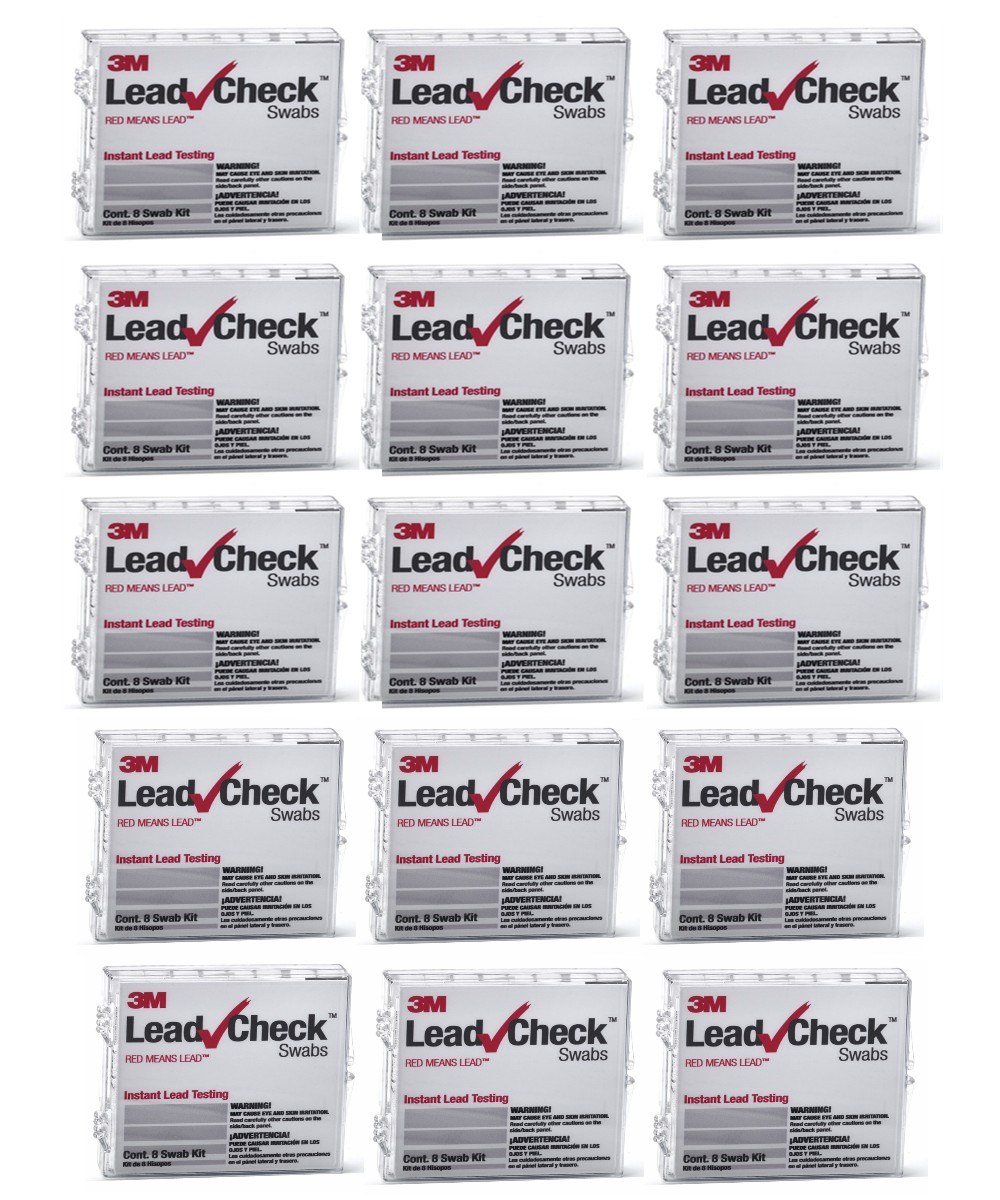 Lead Check by Hybrivet / 3M, 120 Swab, Lead Tests with verification Cards (15-8 Packs) Purchase from LeadPaintEPAsupplies and be Covered by Our Zero Defect Guarentee Policy. LCH-8S-120 Swab