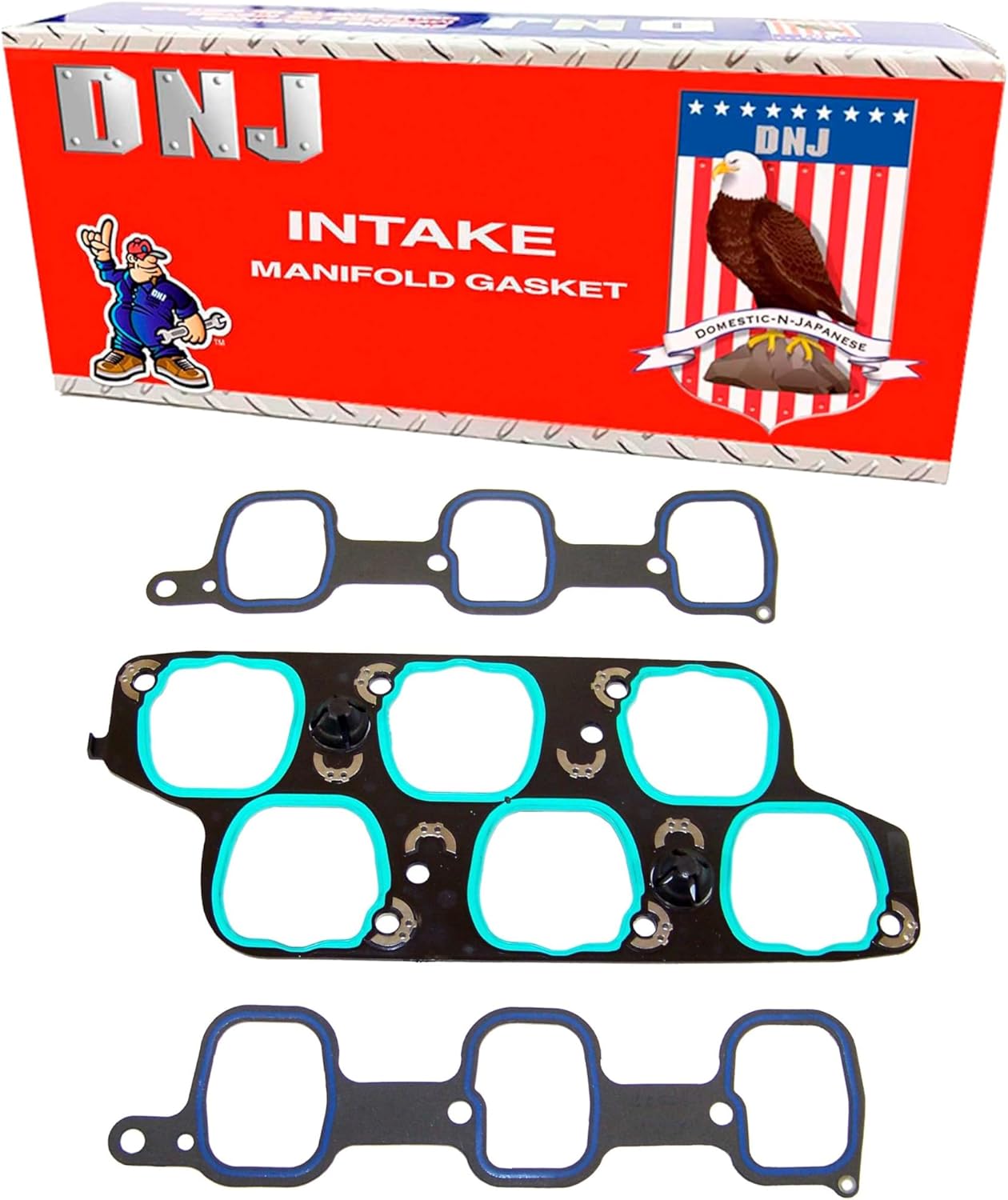 DNJ IG3178 Intake Manifold Gasket Set for 2007-2008 Buick GMC Saturn Acadia Enclave Outlook 3.6L V6 24V DOHC 3564cc