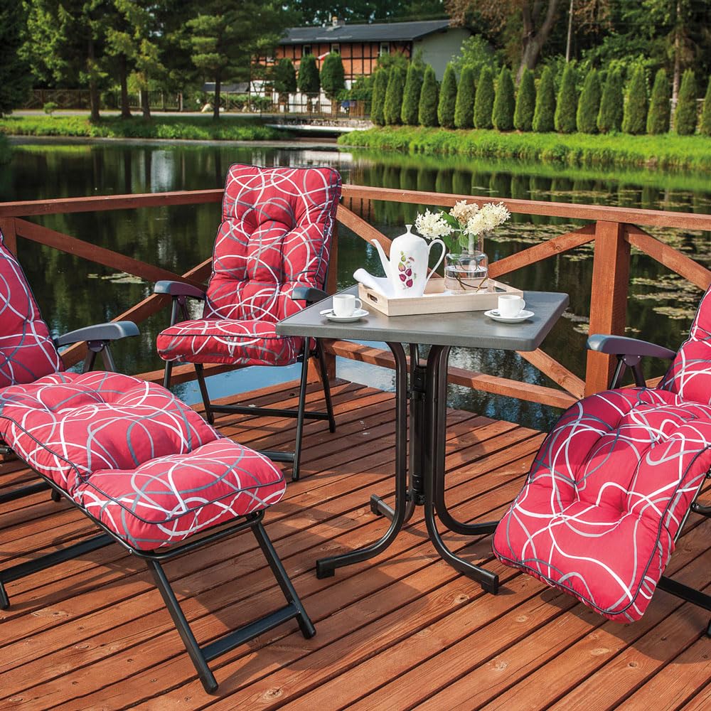 Dajar ESS/Dine Tisch und Relax 70 x 70 cm, Punti grau