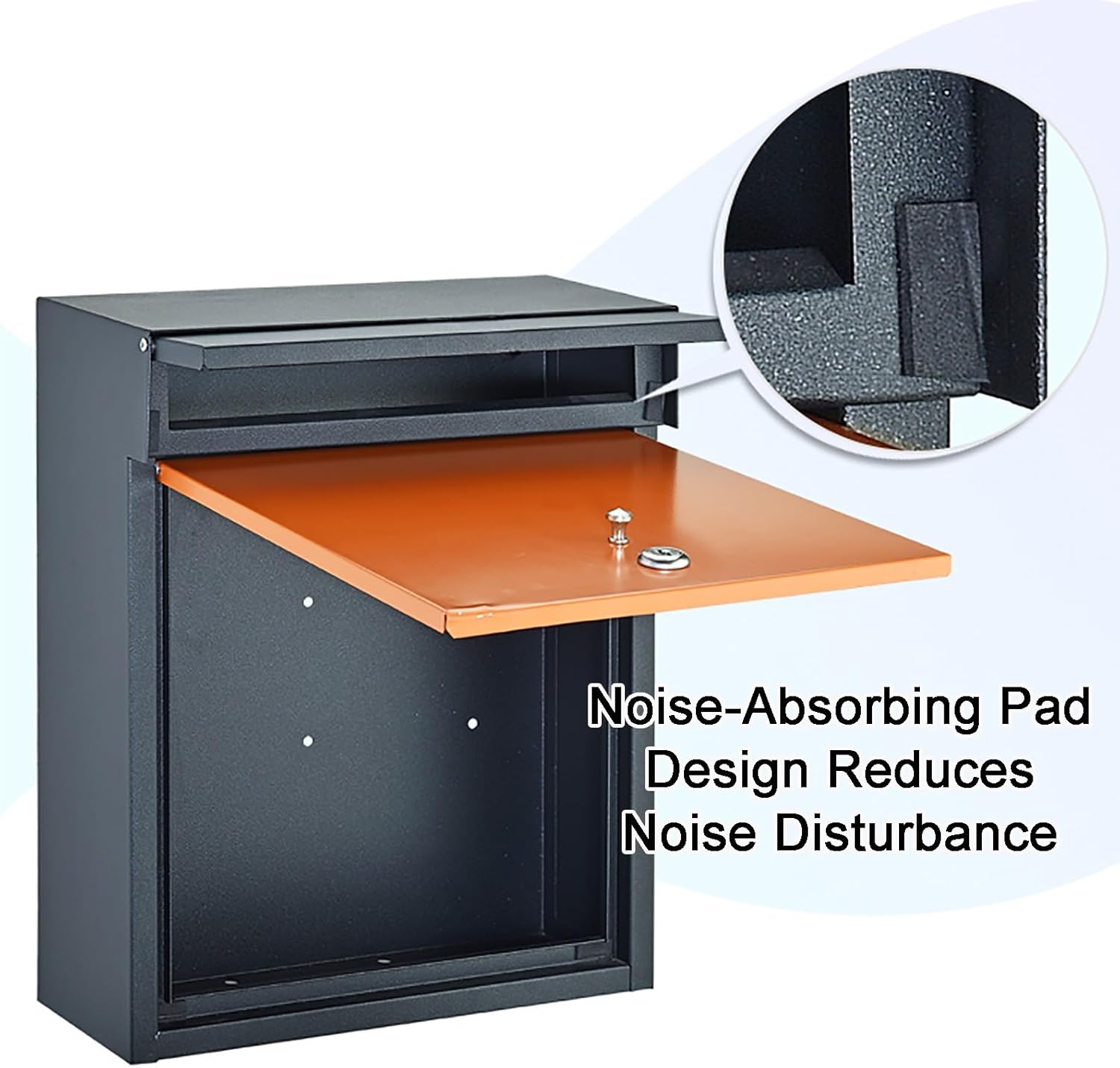 Mounted Mailboxes for Outside, Wall Mount Mailbox Galvanized Sheet, Mail Box with Classic Lock, Easy to Install Metal Mailbox