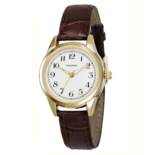 Brown Watch for Women, Leather Band, Casual Analog Wrist Watch