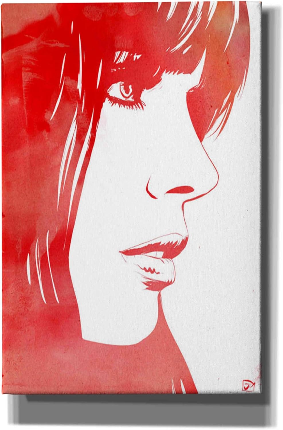 Epic Graffiti 'Portrait in Red' by Giuseppe Cristiano, Canvas Wall Art, 12"x18"