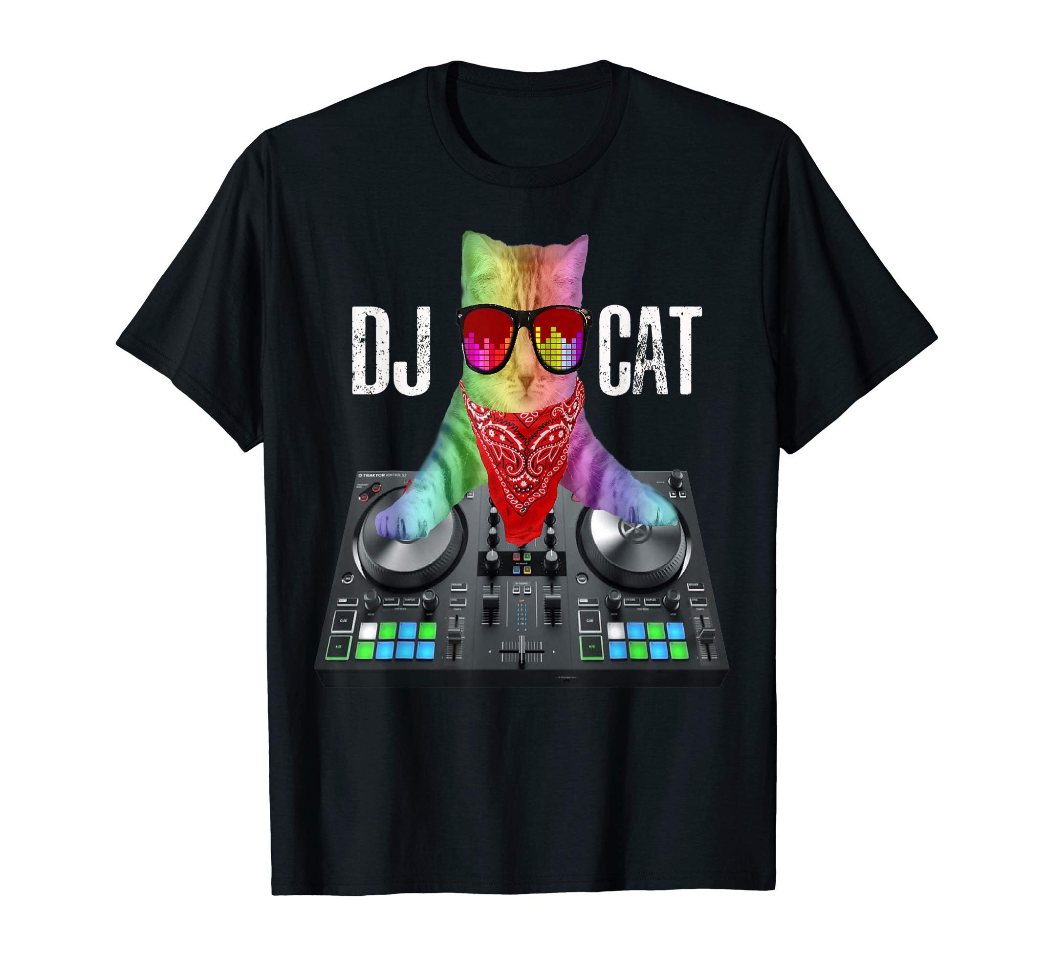 Dj Music Tee Shirt The Cool Funny Dj Cat Great Gift 2019 T-Shirt