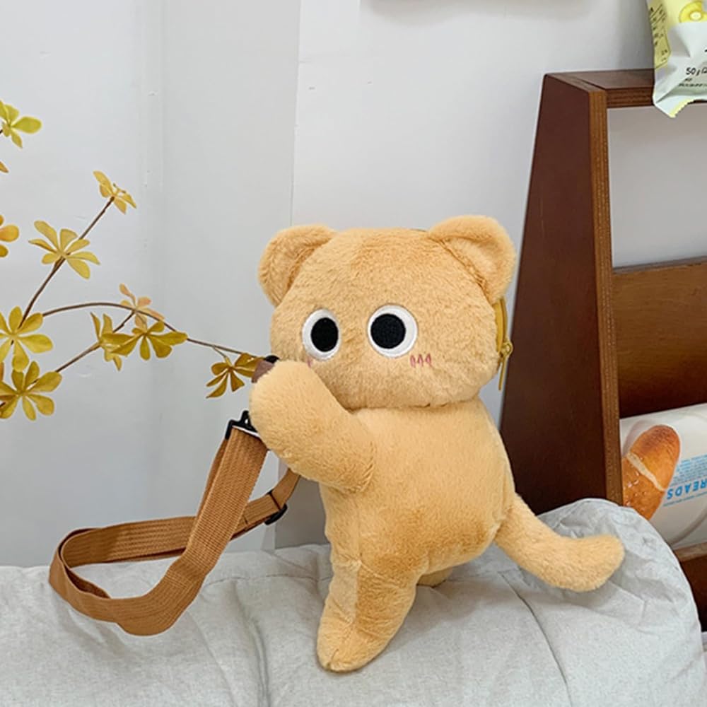 ぬいぐるみバック Amazon | ぬいぐるみクロスボディバッグ 厚いパッド入りショルダー