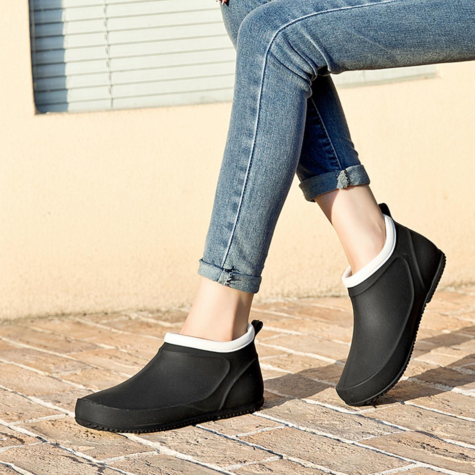Stivali da Pioggia Donna Impermeabili Stivali Scarpe da Pioggia Scarpe da Giardinaggio Antiscivolo Scarpe