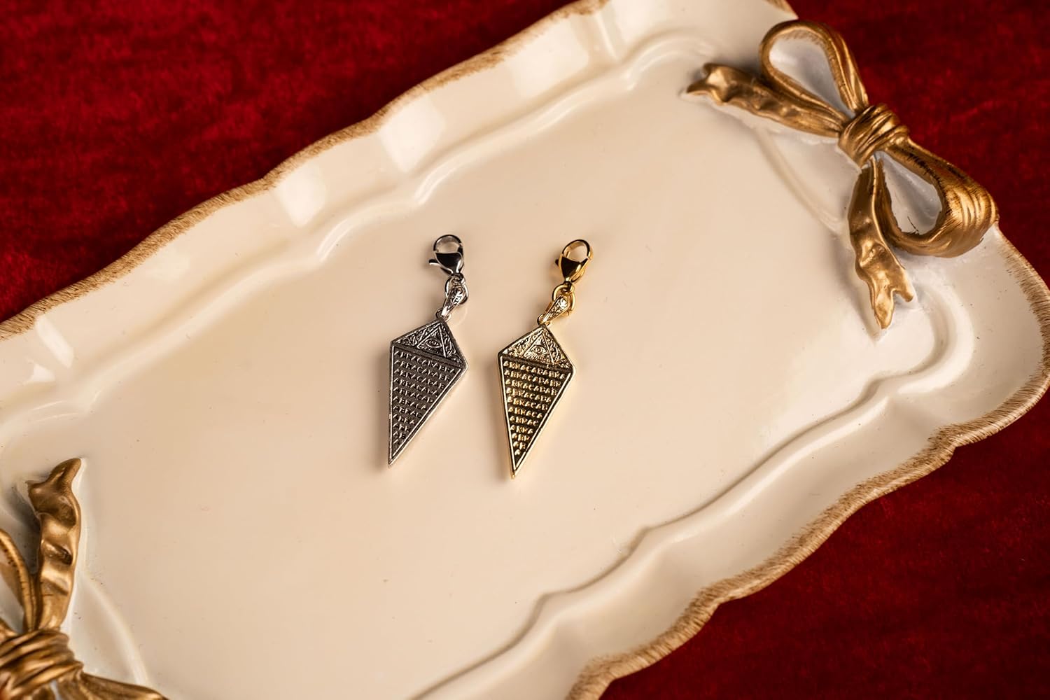 18K Gold Knight's Shield Pendant Necklace, Dainty 27'' Trendy Lariat & Y Slip Chain Necklaces Jewelry Gift for Women - Image 9