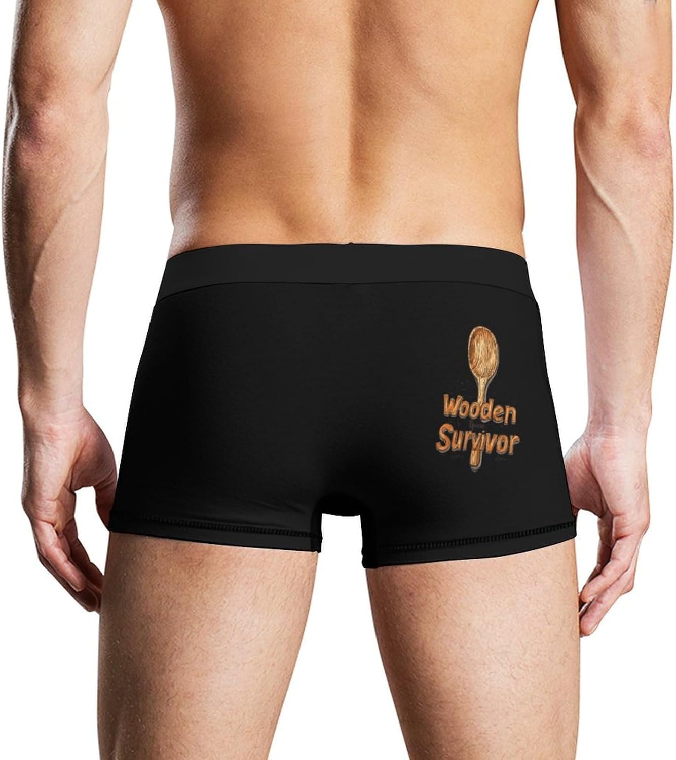 Wooden Spoon Survivor Mens Underwear Moisture-Wicking Boxer Briefs Breathable Shorts Underpants Trunks