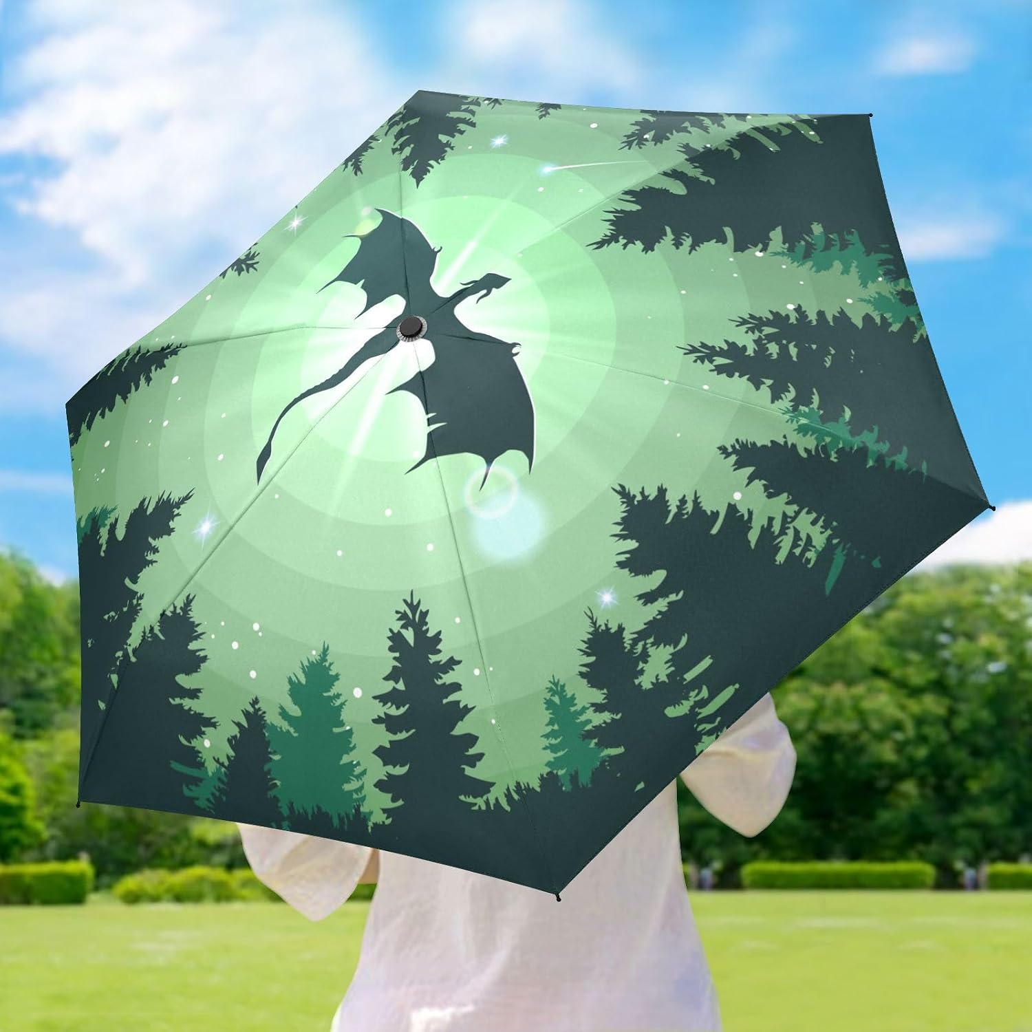 Mini Travel Umbrella, Small Compact Windproof Portable Umbrella for Sun and Rain UPF 50+ UV Protection