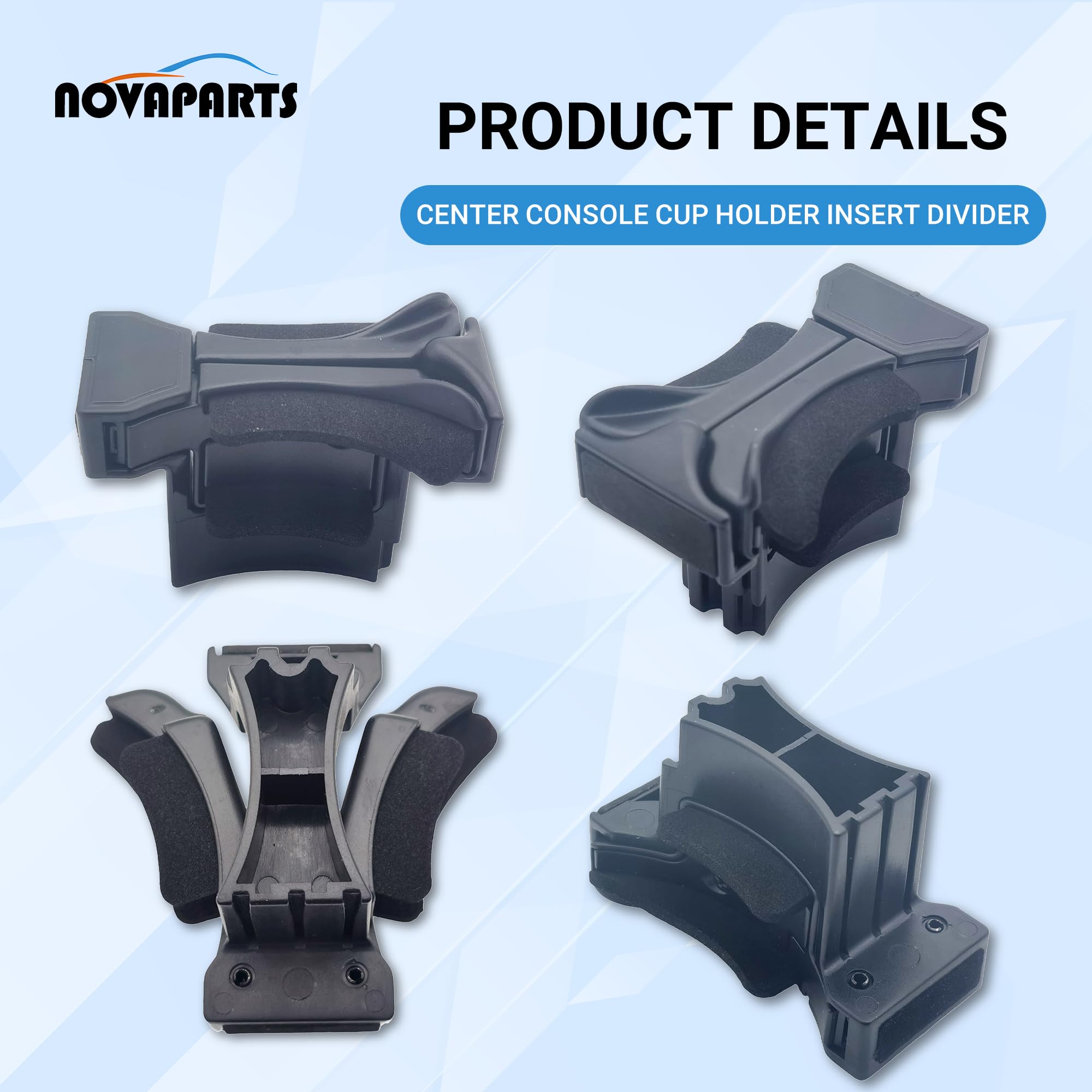 Amazon.com: NOVAPARTS Center Console Cup Holder Insert Divider for