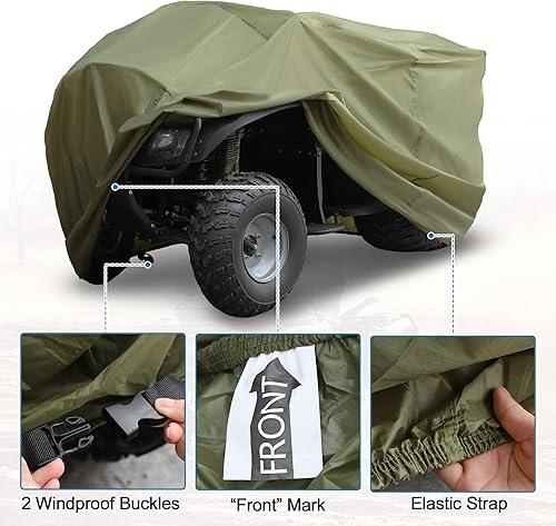 Miniatura 5 de X AUTOHAUX Cubierta ATV para Polaris Sportsman ACE Touring para Can-Am Renegade poliéster para todas las estaciones, impermeable, protección al aire
