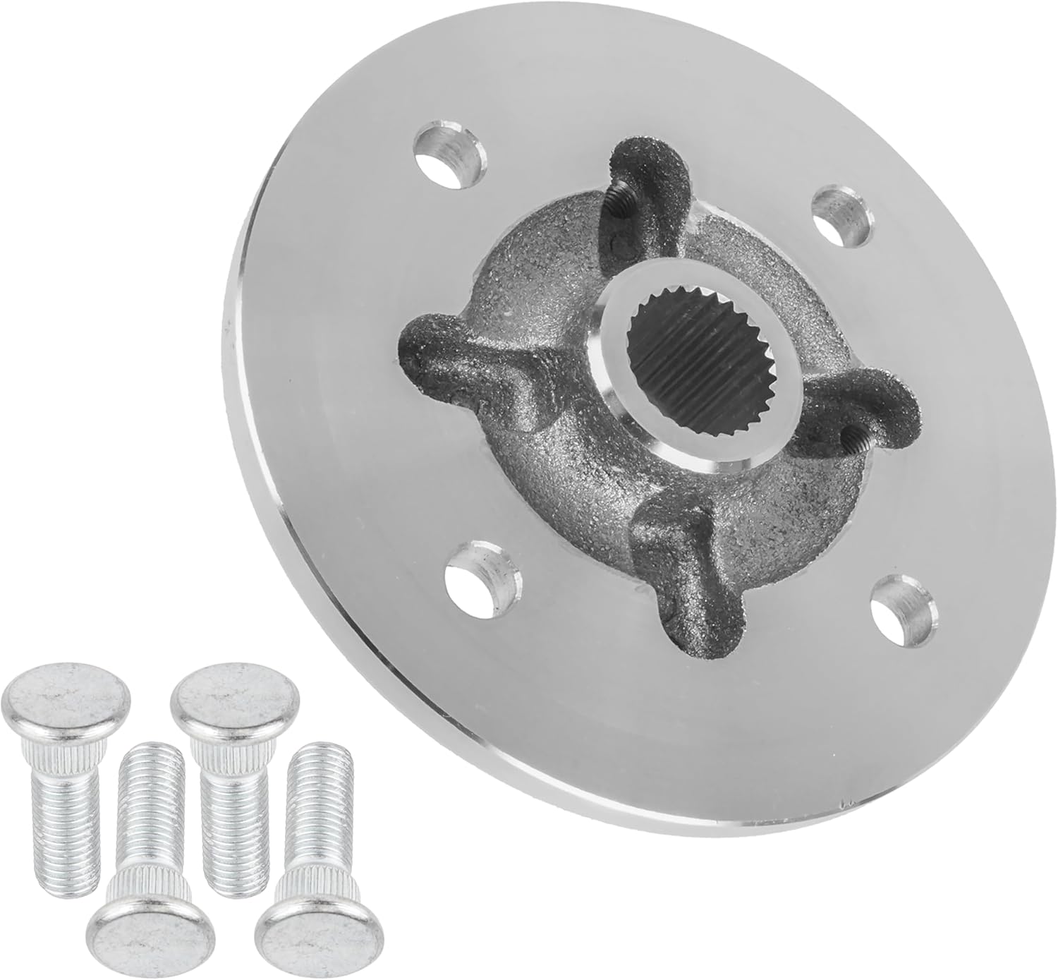 Caltric Front Wheel Hub with Stud Bolt Compatible with Yamaha Rhino 700 YXR700F 4x4 2008 2009 2010 2011 2012 2013