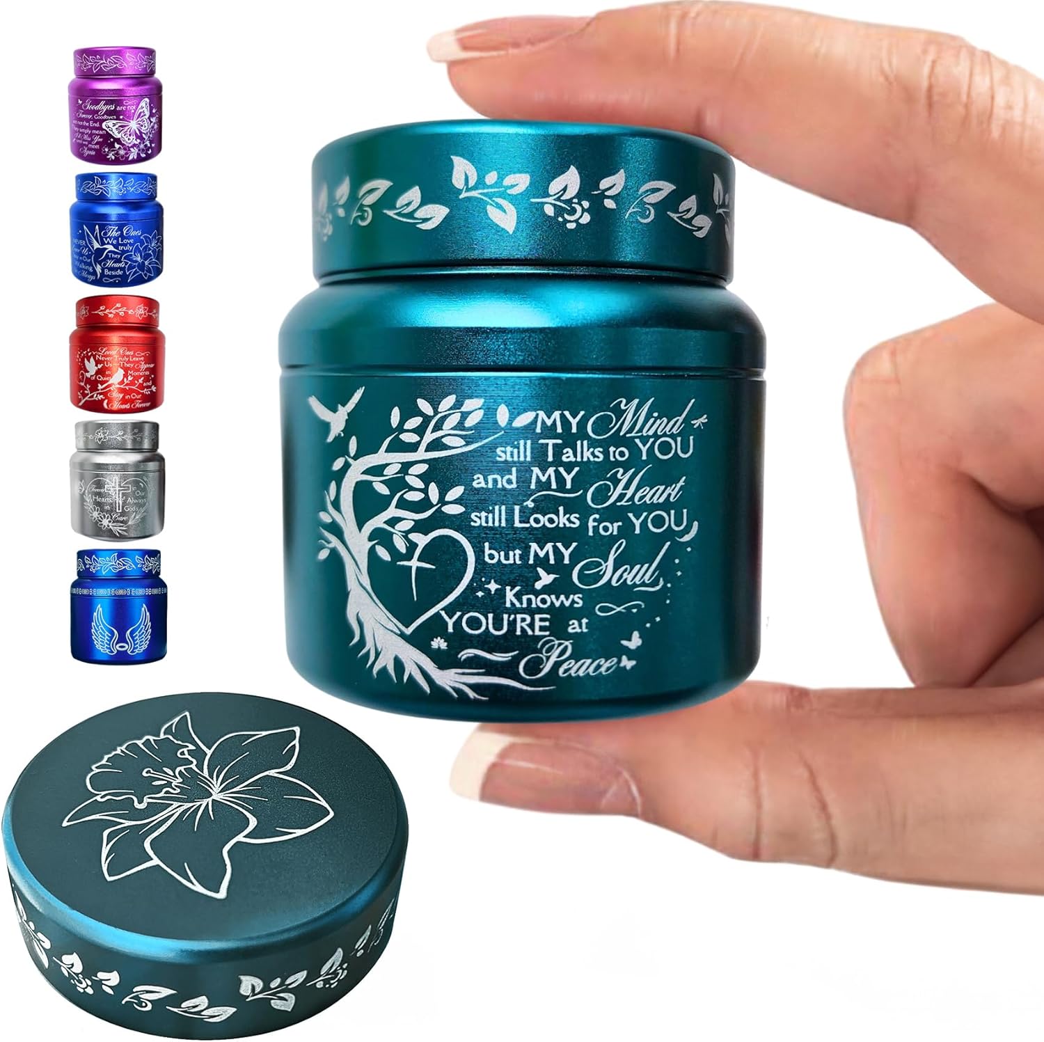 Purple Urns for Human Ashes – Mini Purple Urn – Butterfly Urns for Human Ashes – Small Urn for Ashes for Women – Baby Urns for Ashes Girl