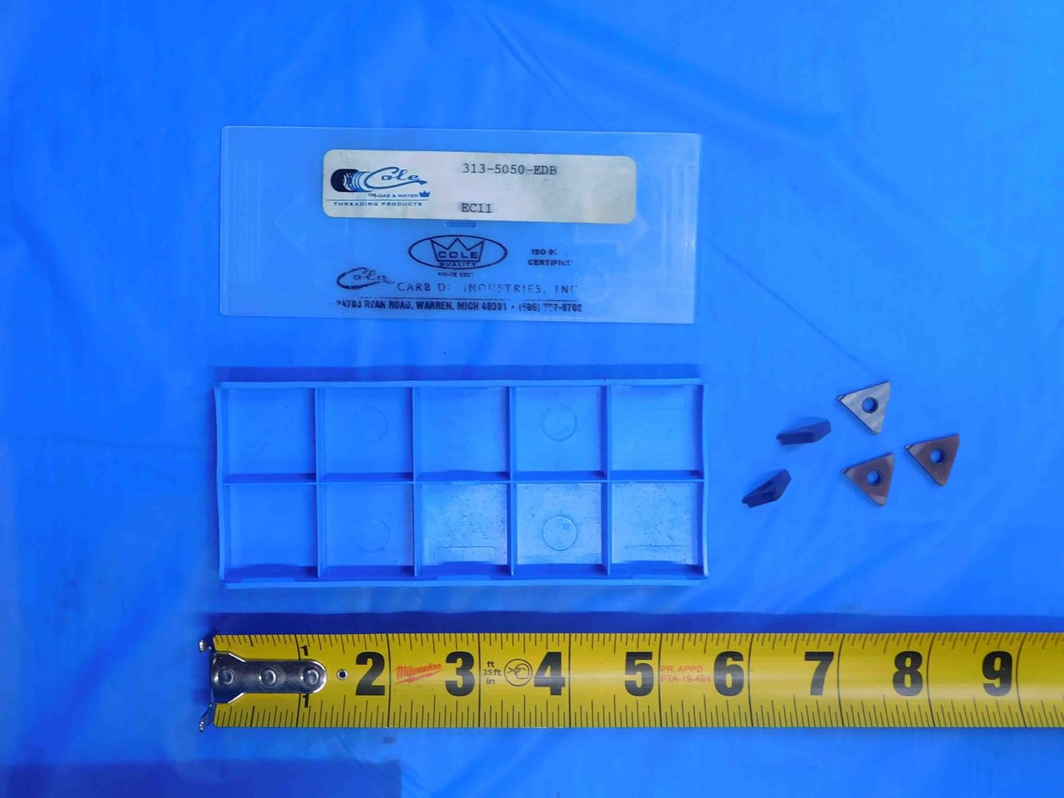 5pcs New Cole 313-5050-EDB EC11 Carbide Threading Inserts - AJ0934RDT