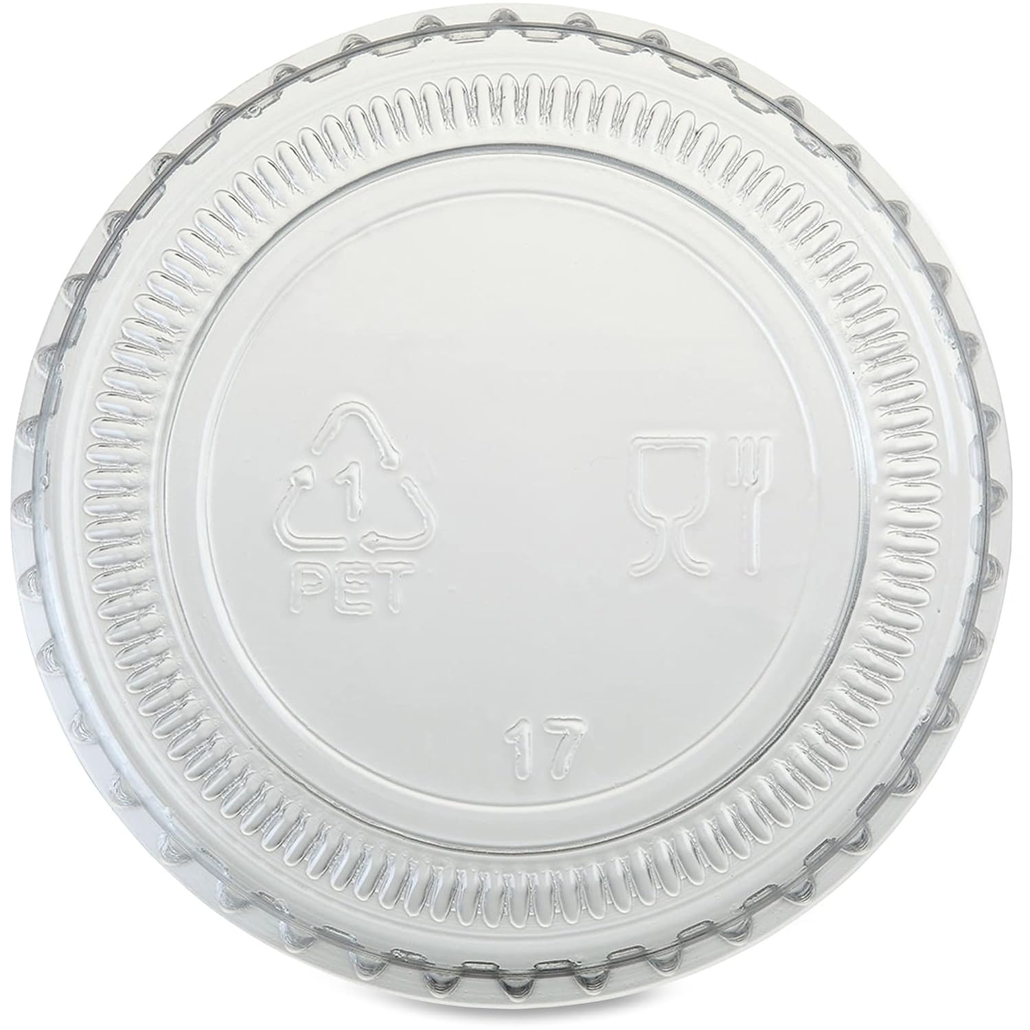 Genuine Joe 19061 Portion Cup Lids, 1oz., 50BG/CT, Clear