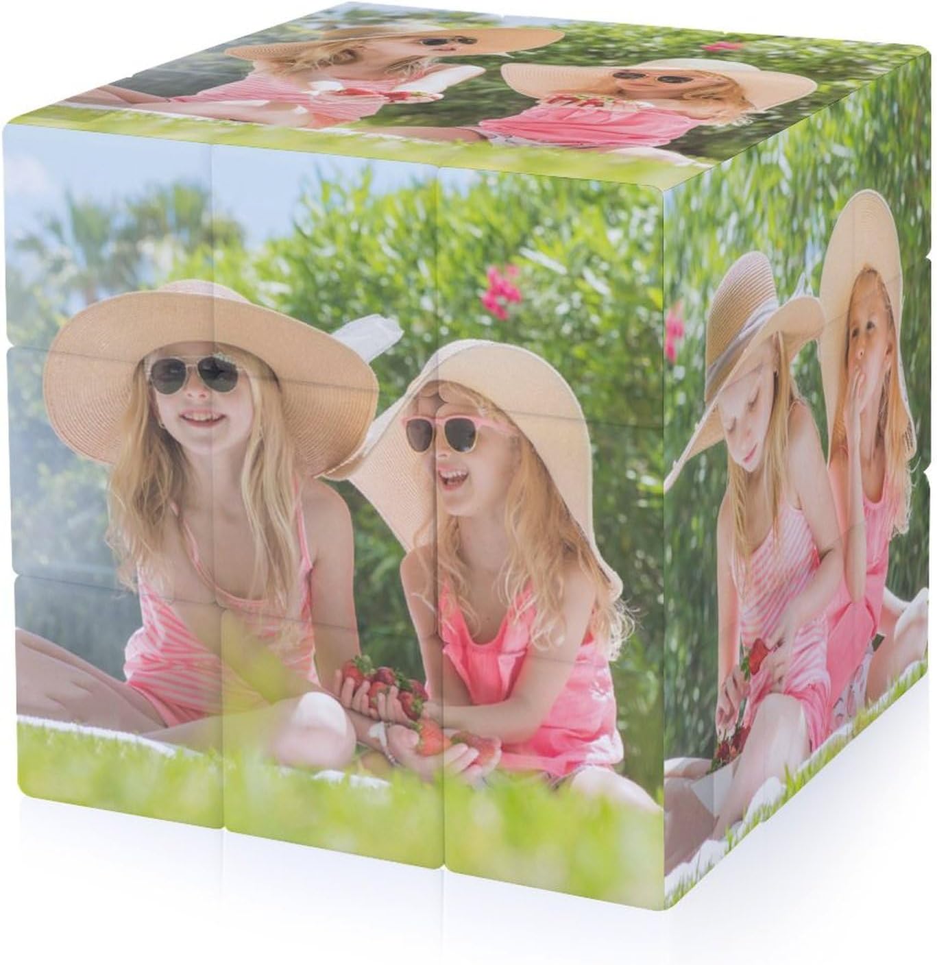 Custom Cube Photo, Personalized Customized Rotating Cube With 6 Photo Collage...