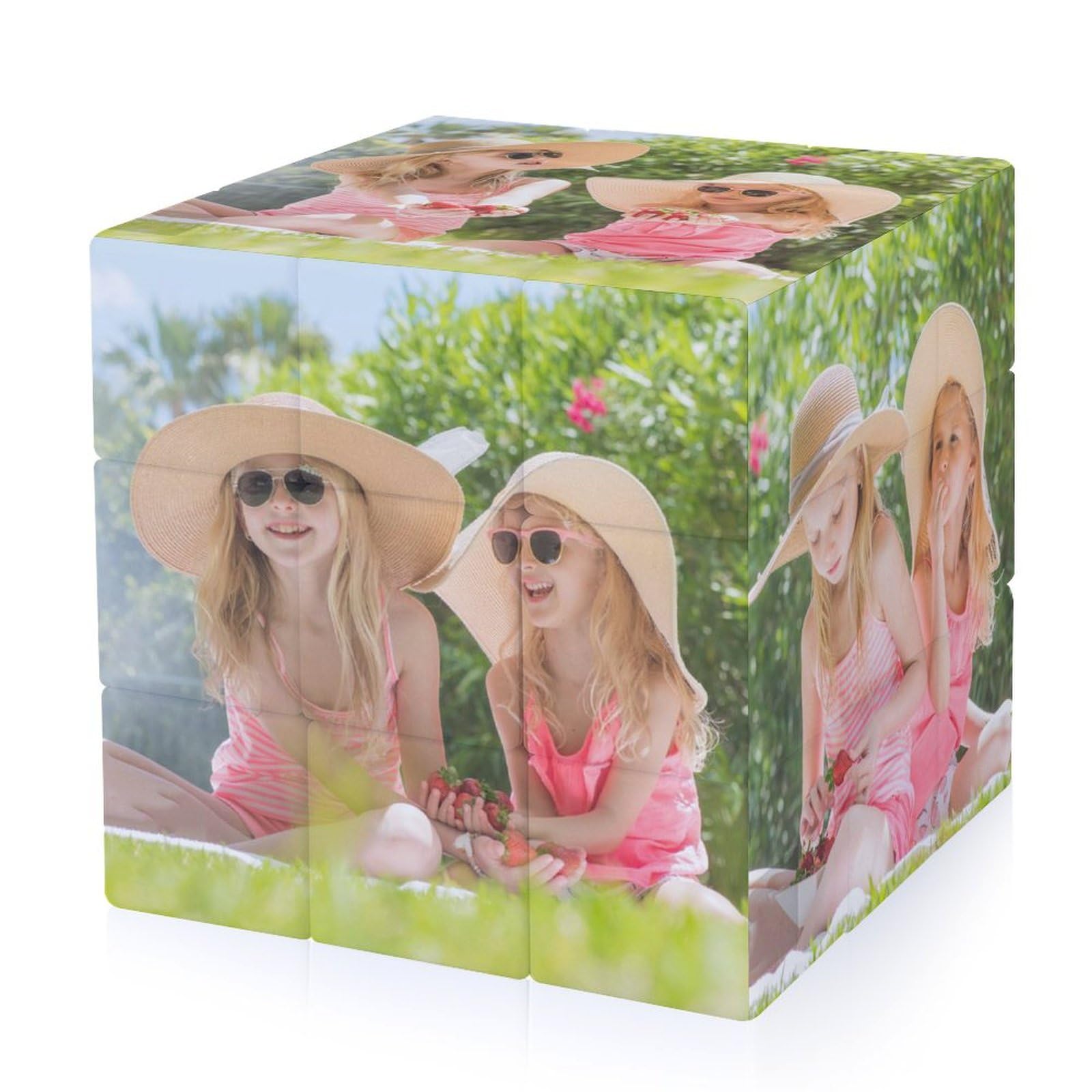 Custom Cube Photo, Personalized Customized Rotating Cube With 6 Photo Collage...