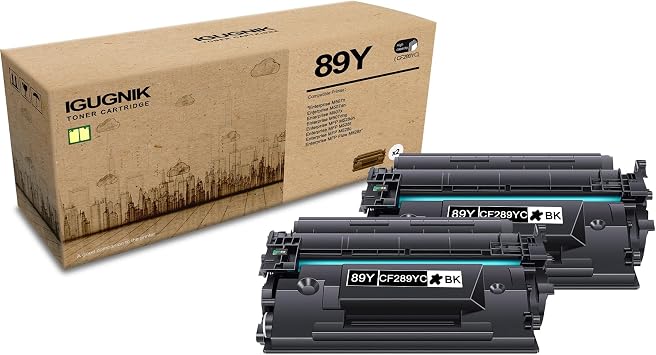 2-Pack 89Y CF289YC High Yield Black Toner Cartridgewith chip, Replacement for HP 89Y CF289YC for Enterprise M507n M507dn M507x M507dng MFP M528dn M528f M528c Flow M528z Printer