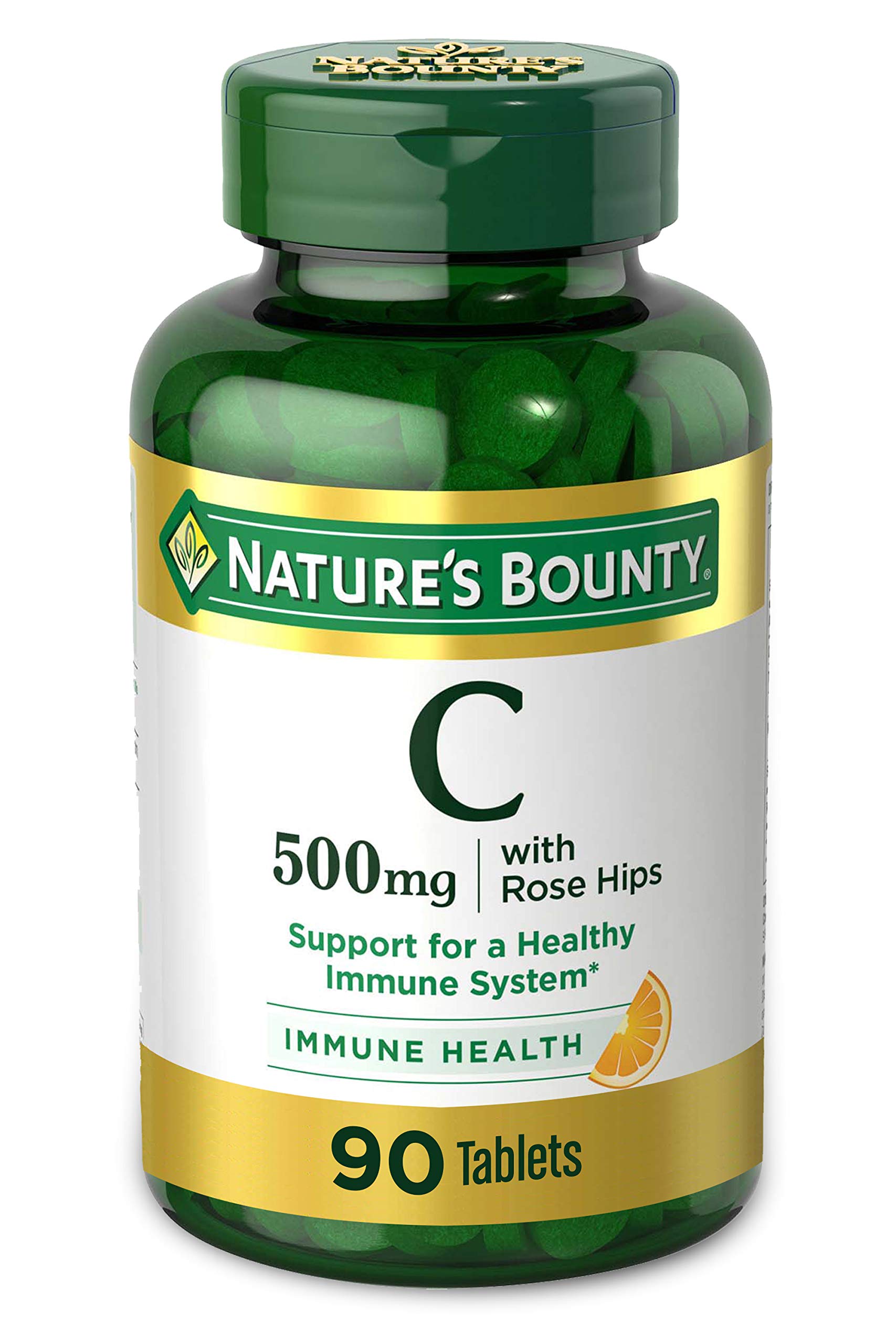 Nature's Bounty Vitamin C, Support for a Healthy Immune System, 500 mg Vitamin C with Rosehips, 90 Chewable Tablets