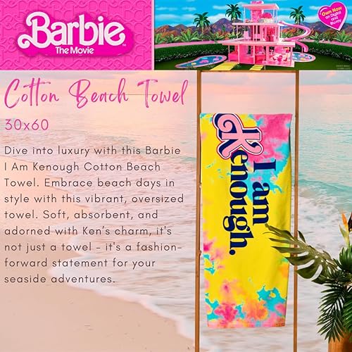 Miniatura 3 de Franco Collectibles Barbie Movie Kenough - Toalla de baño de algodón súper suave, 60 x 30 pulgadas, (producto 100% oficial)