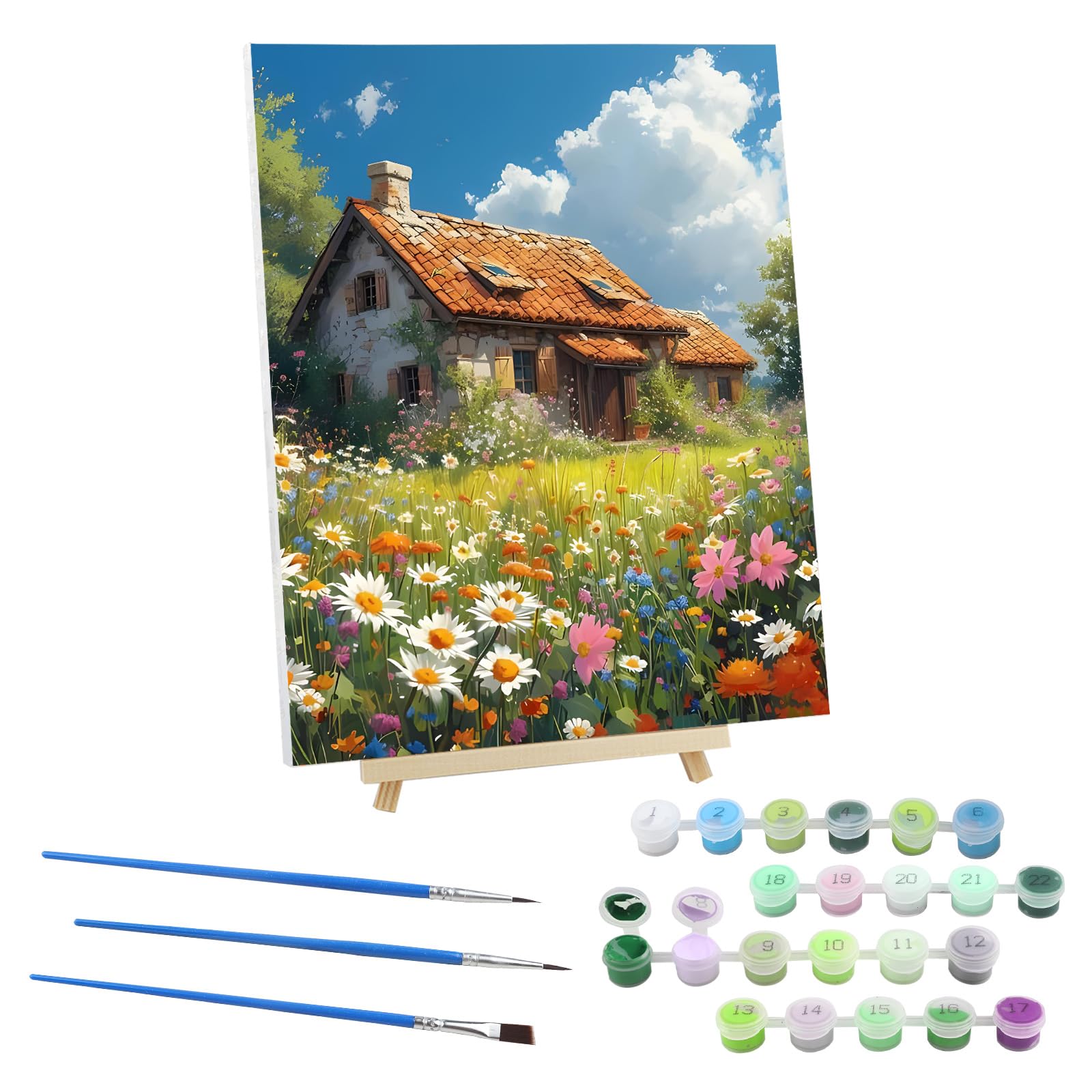 EOBROMD Luna Pintar por Numeros Adultos con Marco, Cuadros para Pintar por Numeros Cerca, Lona sin Pliegues Pintura al Colorear por Numeros con Caballete, Decoración del Hogar 30x40cm EOBROMD Luna Pintar por Numeros Adultos con Marco, Cuadros para Pintar por Numeros Cerca, Lona sin Pliegues Pintura al Colorear por Numeros con Caballete, Decoración del Hogar 30x40cm