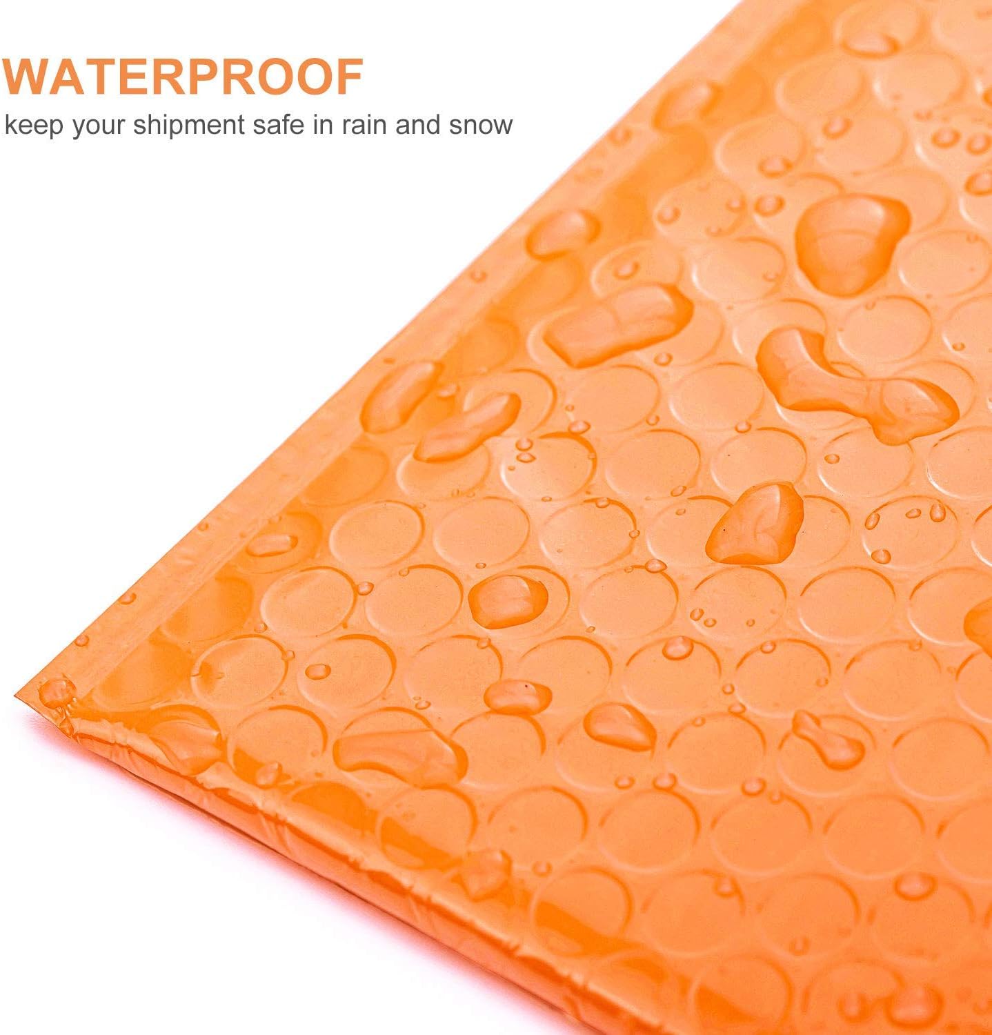 25Pack #3 9x12" TONESPAC Bubble Mailers Padded Envelopes with Self Seal Waterproof Strip Poly Bubble Mailer - Orange