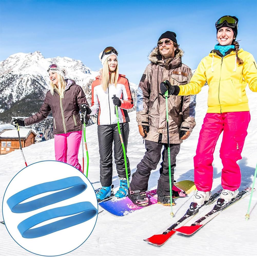 30 PCs Retenedores de Freno de Esquí, Correas de Freno de Esquí, Bandas Elásticas de Goma para Snowboard, Bandas de Retención de Frenos para Snowboard Accesorios para Deportes Invierno al Aire Libre