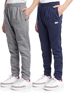 Boys’ Sweatpants – 2 Pack Basic Active Fleece Jogger Pants (Size: 8-16)