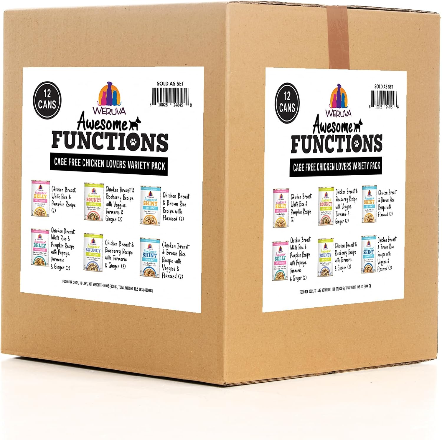 Weruva Cage Free Chicken Lovers Variety Pack – 14 oz Cans (Pack of 12)