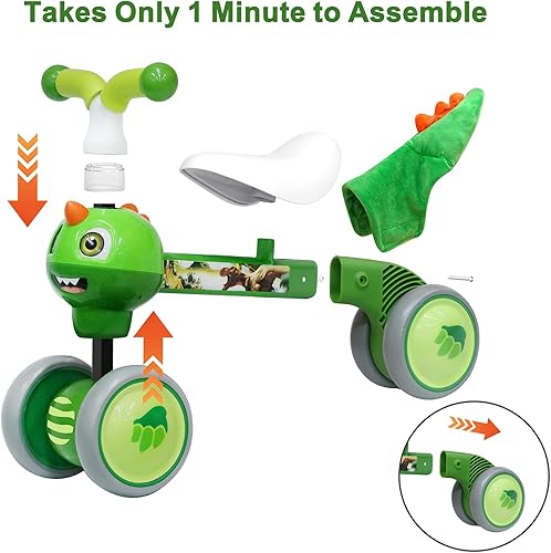 Miniatura 7 de Bicicleta de equilibrio para bebé sin pedales juguetes de viaje de 10 a 36 meses regalos para interiores y exteriores bicicleta de bebé de 4 ruedas