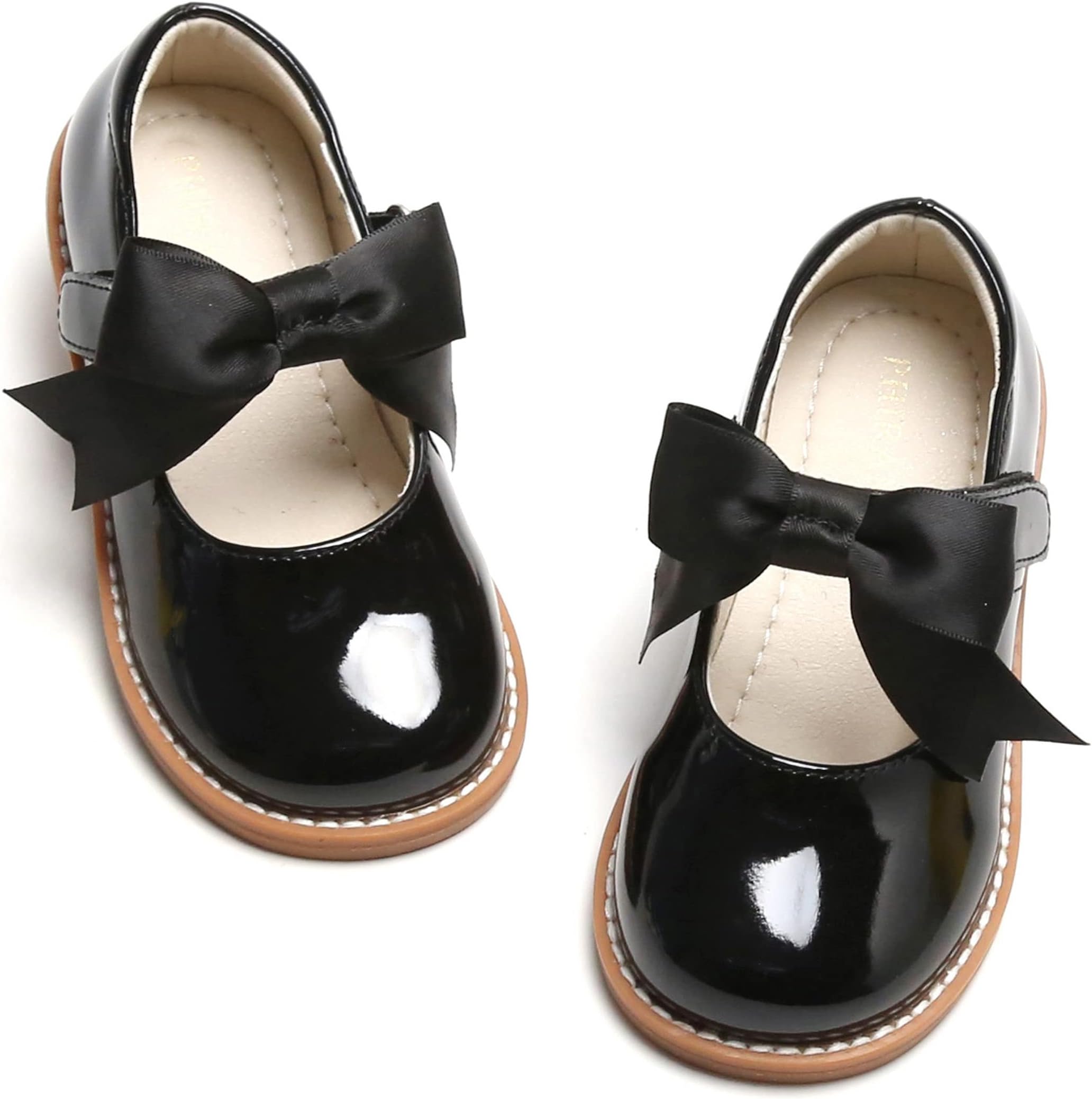 Toddler Girl Mary Jane Black Dress Shoes Size 11 Girl School Uniform Shoes for Wedding Party