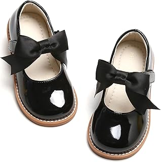 PHIRAMIN Toddler Girl Mary Jane Dress Shoes-Little Girl School Uniform Shoes for Wedding Party