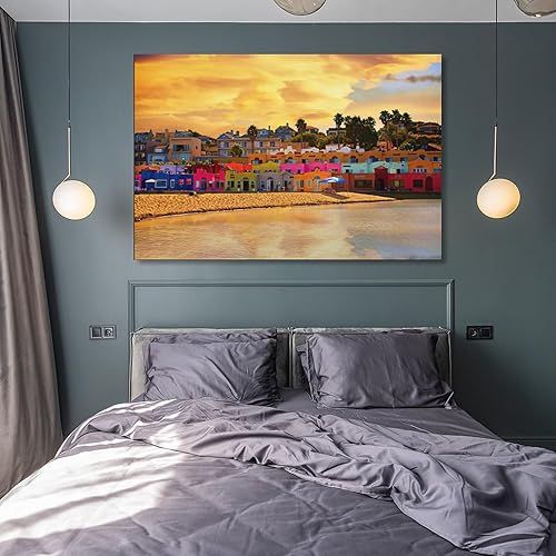 Miniatura 8 de Pósteres de Capitola Beach Art Wall Sunset Beach Poster Canvas Art Posters Painting Pictures Wall Art Prints Decoración de pared para dormitorio,