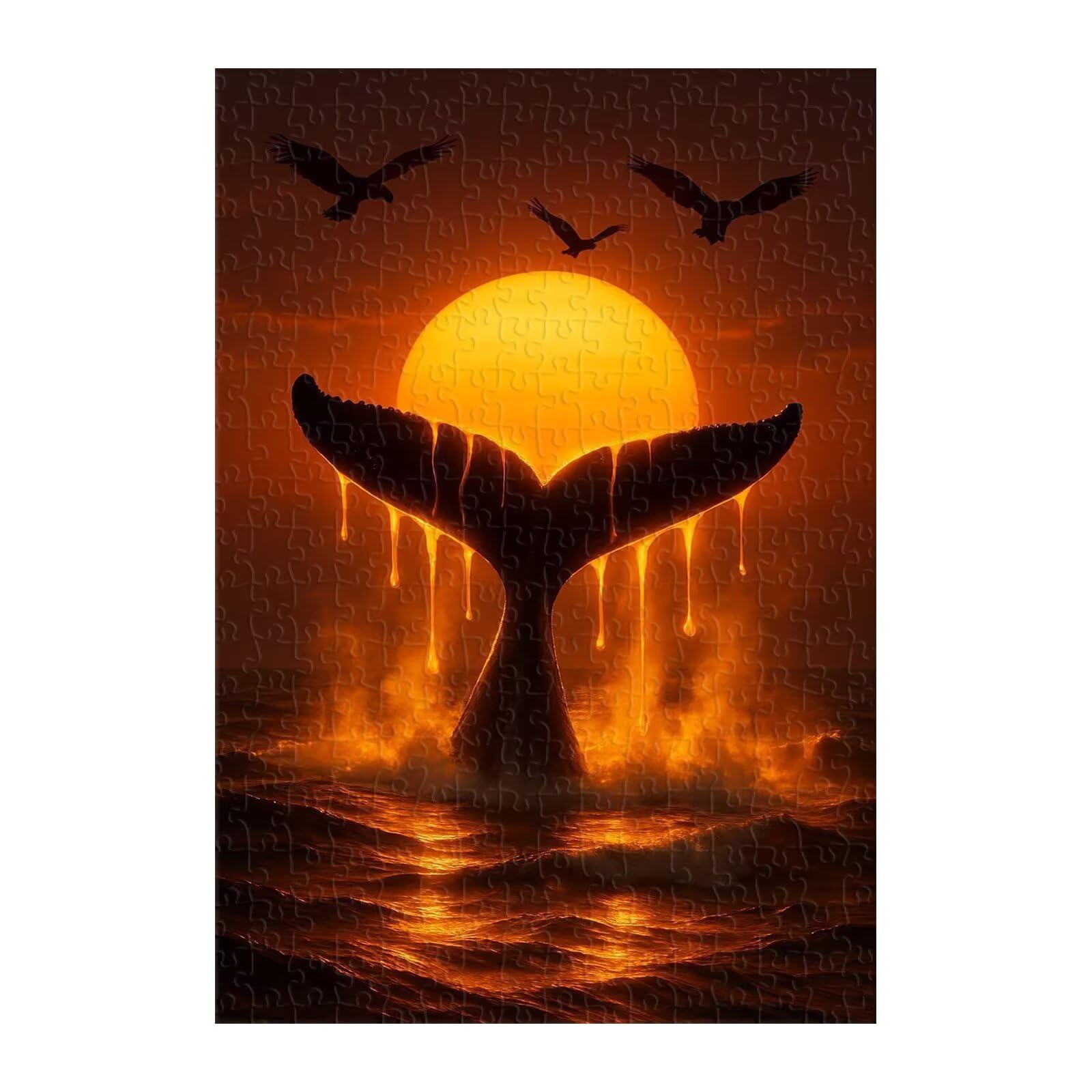 Puzzle 1500 Pezzi, Balena Tramonto Puzzles, Gioco Educativo Sviluppare Osservazione e Logica, Puzzle 1500 Pezzi per Adulti