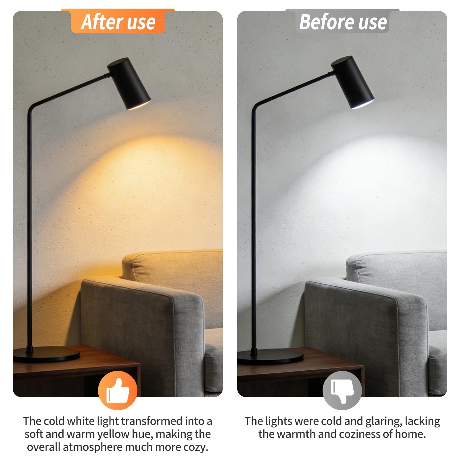 Led Folie Warmweiß Selbstklebend Lichtfolie - Led Abdunkeln Folie, Ø 4 CM Lampenfolie Warmweiss Selbstklebend, Lampen Spot Abschirmung, Folie Led Lampe Abdunkeln, Lichtdämmfolie für Led Lampen (9 Stk)
