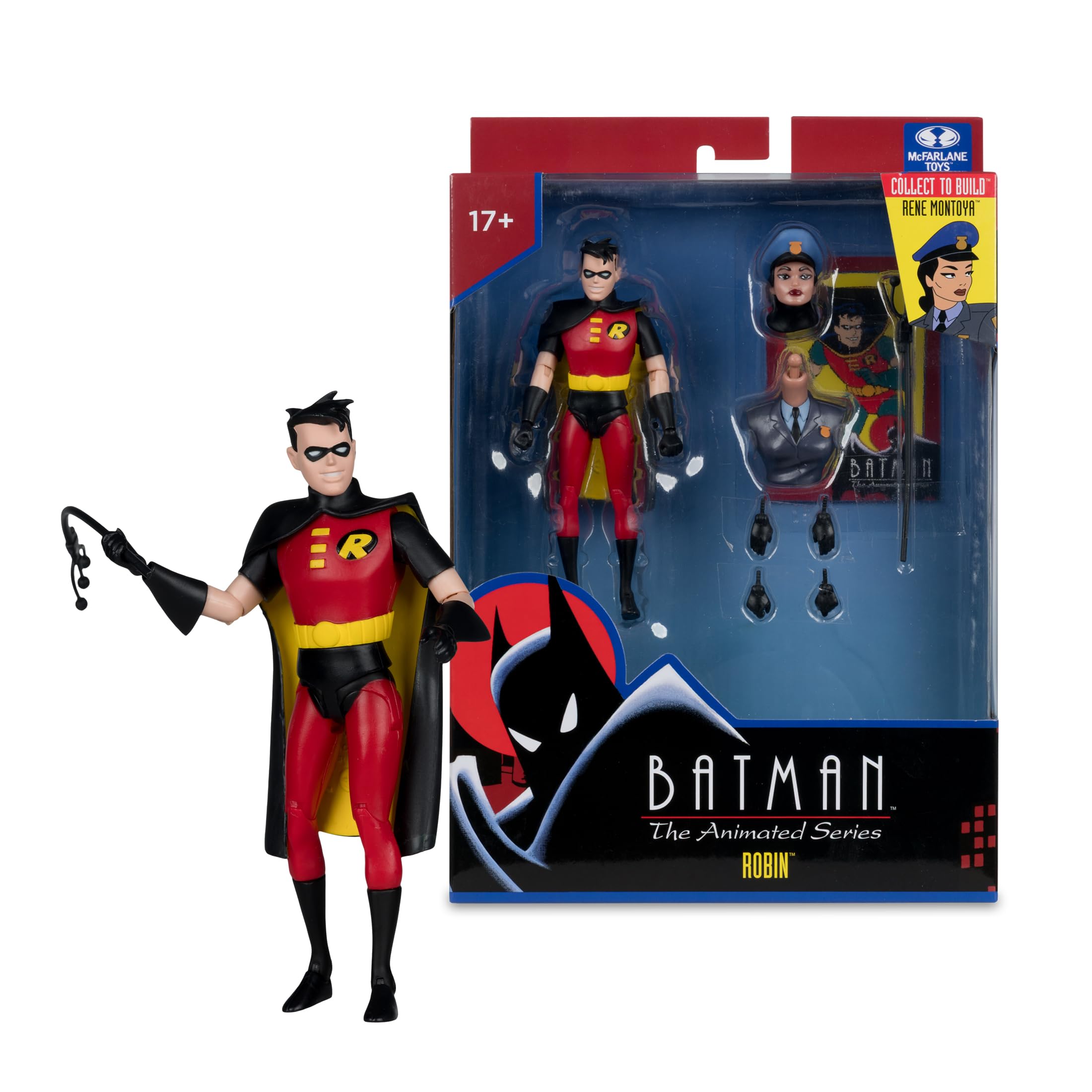 McFarlane DC Direct: Batman The Animated Series 15 cm figurka Build-A Wave 6 - Robin (czarno-czerwona)
