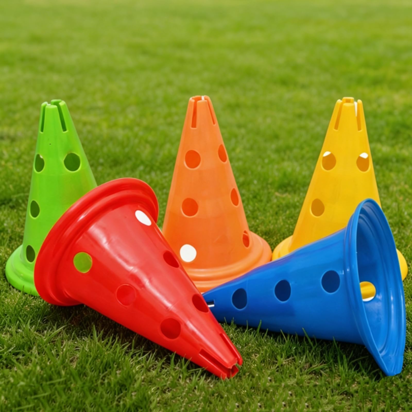 Sport Coni di Addestramento,Cinesini per Allenamento Calcio,Coni da Allenamento per Calcio,Coni di Segnalazione,Flessibile,Impilabile,per Allenamento di Calcio,Pallavolo,Addestramento