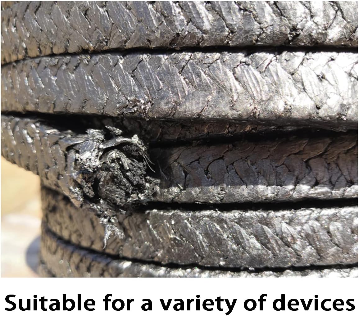 Expanded Flexible Graphite Braided Packing for Pump Gland or Valve Stem or Mechanical Seal Length 1000mm,14mmx14mmx1000mm