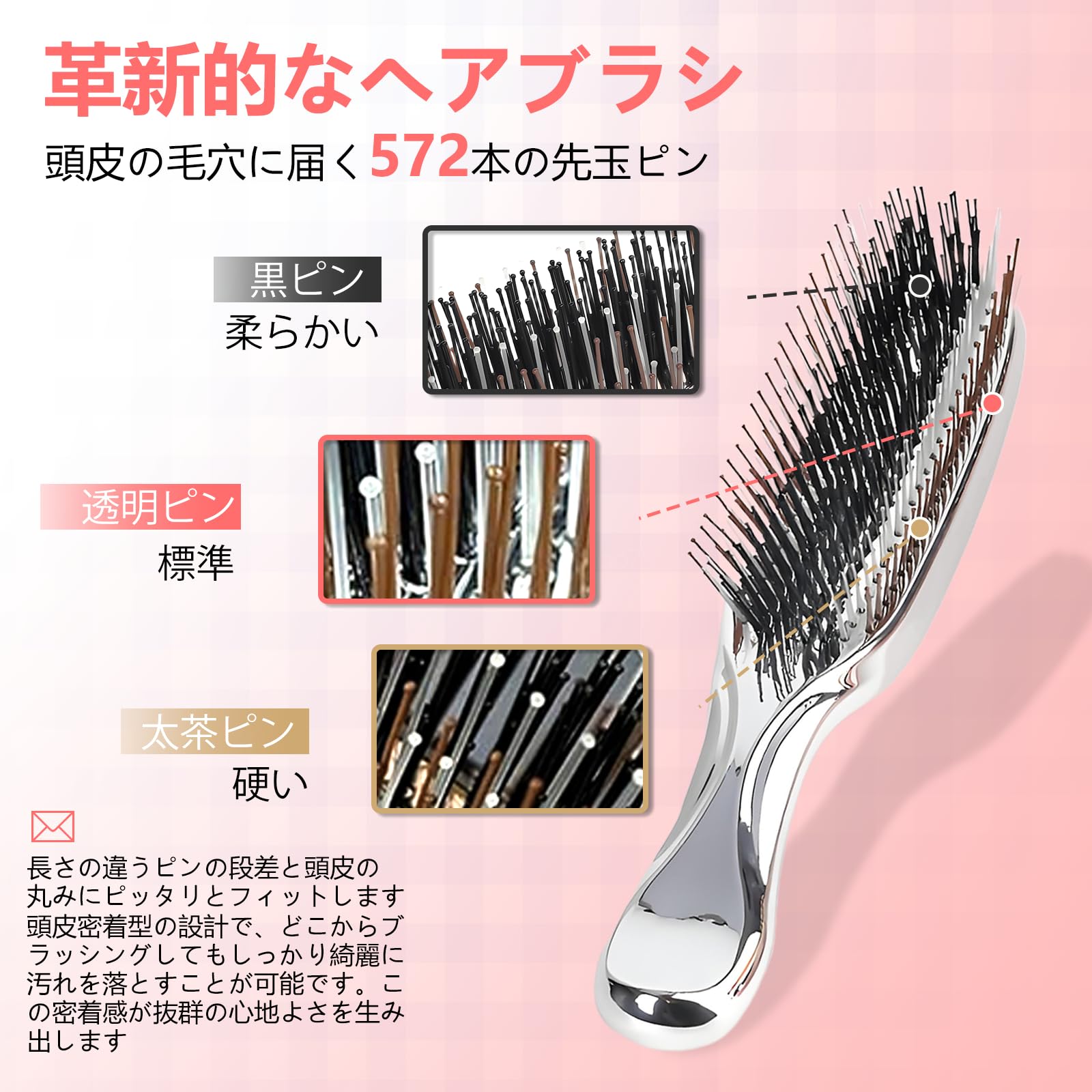 Amazon | ANTOOLOCKER ヘアブラシ サラサラ 女性 くし: スカルプブラシ